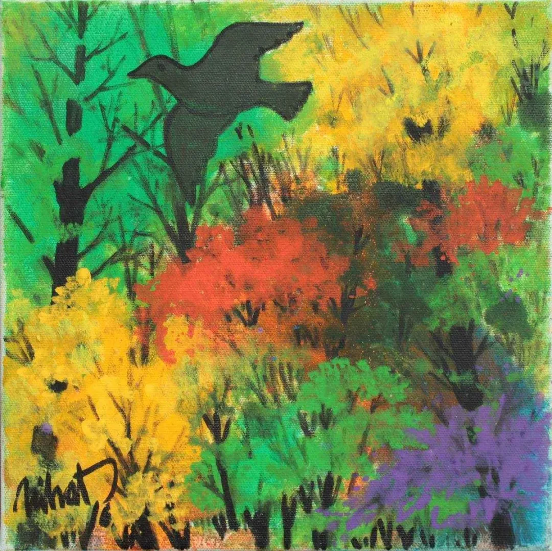 NİHAT KAHRAMAN — “isimsiz”, 2016 "isimsiz" eseri NİHAT KAHRAMAN tarafından 2016 yılında 25x25 cm ölçülerinde Tuval üzeri yağlı boya tekniği ile yapılmıştır.