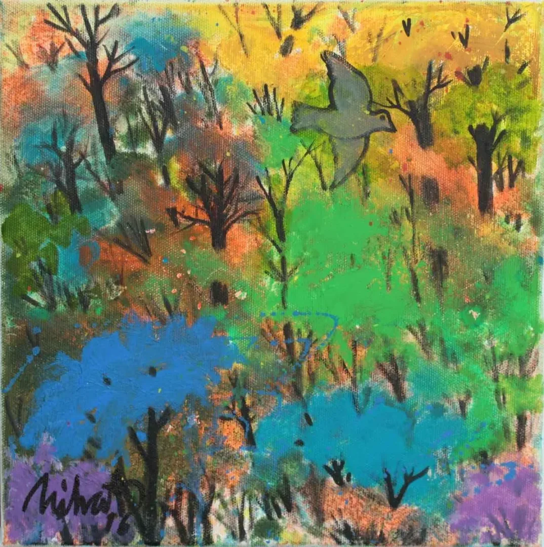 NİHAT KAHRAMAN — “isimsiz”, 2016 "isimsiz" eseri NİHAT KAHRAMAN tarafından 2016 yılında 25x25 cm ölçülerinde Tuval üzeri yağlı boya tekniği ile yapılmıştır.