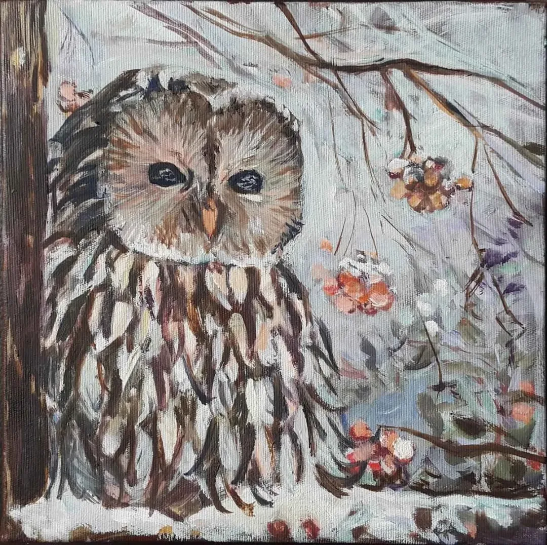 NİL KÖKEN — “isimsiz”, 2016 "isimsiz" eseri NİL KÖKEN tarafından 2016 yılında 25x25 cm ölçülerinde Tuval üzeri yağlı boya tekniği ile yapılmıştır.