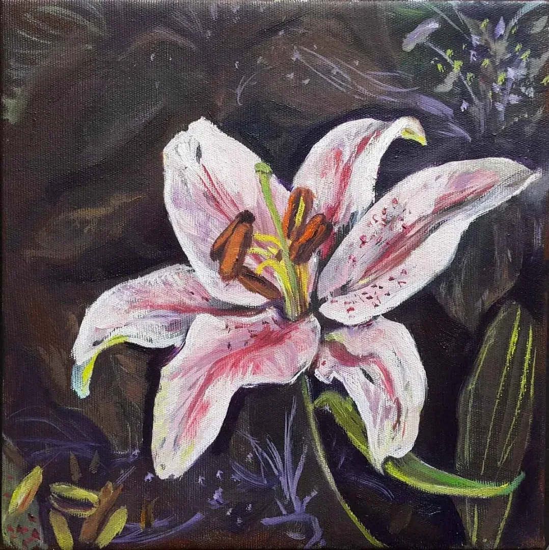 NİL KÖKEN — “isimsiz”, 2016 "isimsiz" eseri NİL KÖKEN tarafından 2016 yılında 25x25 cm ölçülerinde Tuval üzeri yağlı boya tekniği ile yapılmıştır.