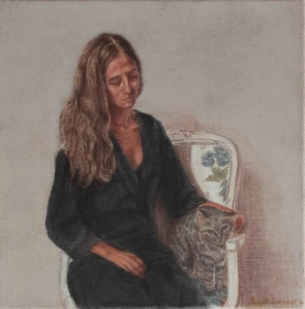 RUGÜL SERBEST — “isimsiz”, 2016 "isimsiz" eseri RUGÜL SERBEST tarafından 2016 yılında 25x25 cm ölçülerinde Tuval üzeri yağlı boya tekniği ile yapılmıştır.