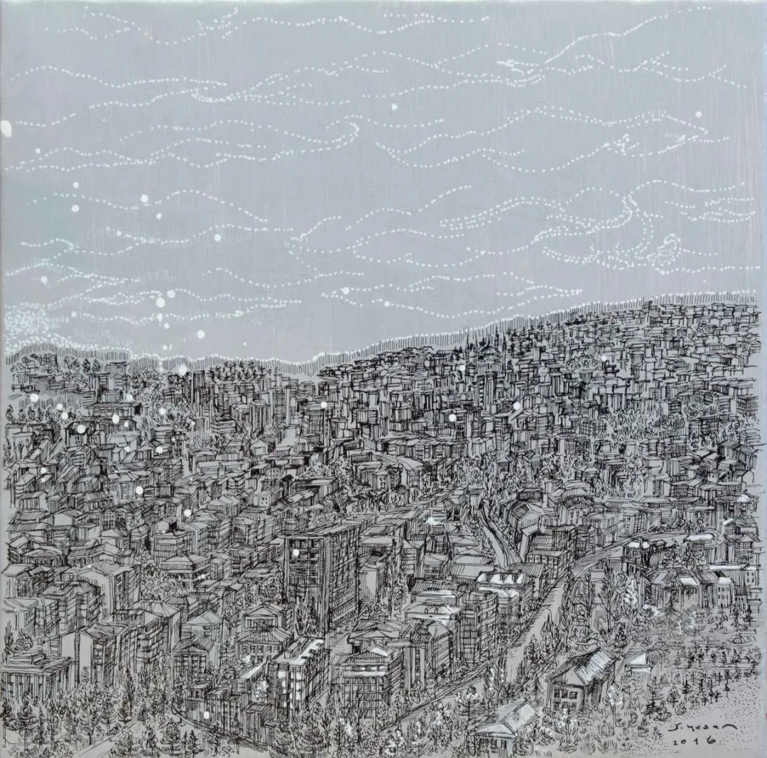 SÜMEYYE YUŞAN — “isimsiz”, 2016 "isimsiz" eseri SÜMEYYE YUŞAN tarafından 2016 yılında 25x25 cm ölçülerinde Tuval üzeri karışık teknik tekniği ile yapılmıştır.
