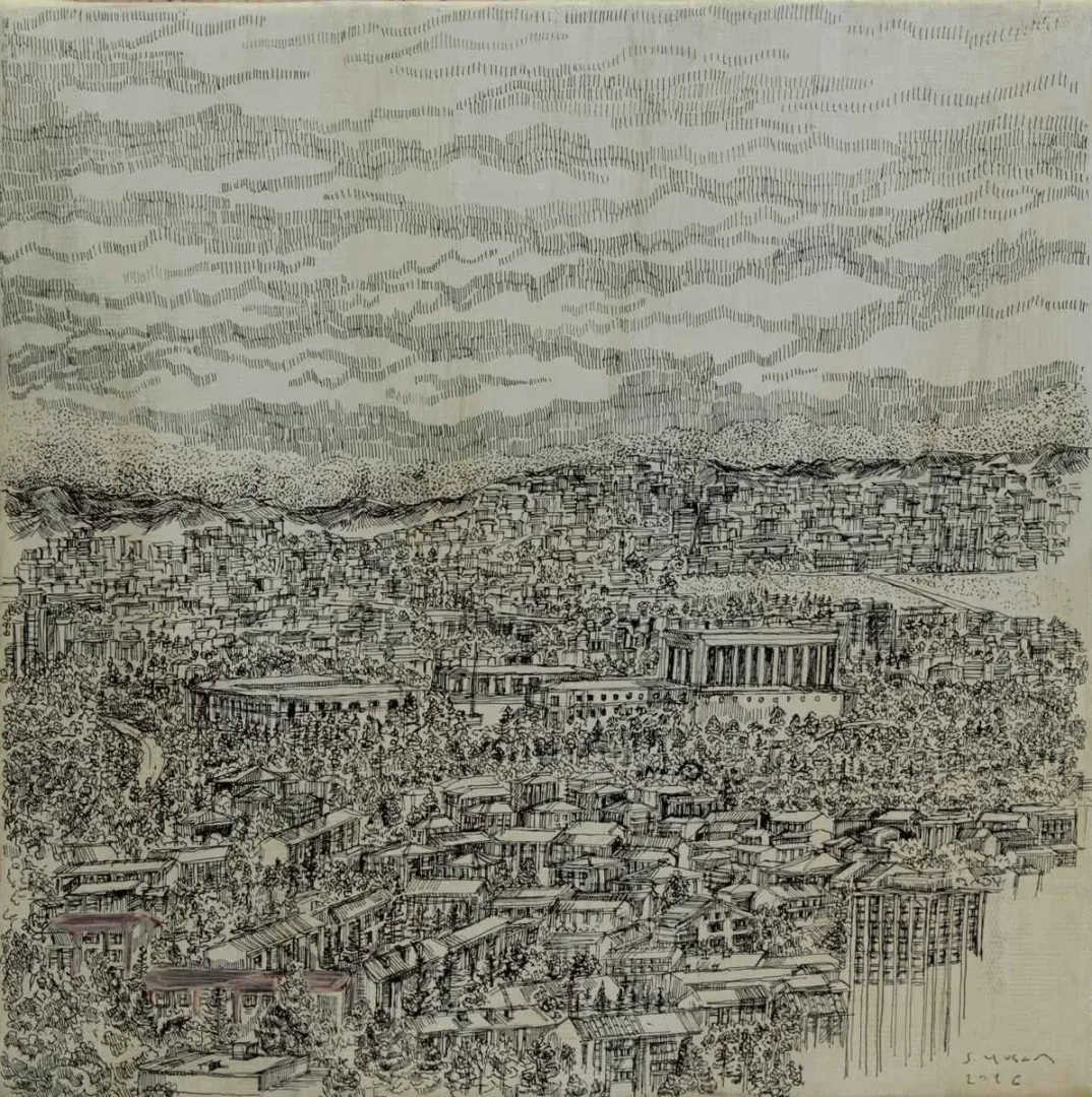 SÜMEYYE YUŞAN — “isimsiz”, 2016 "isimsiz" eseri SÜMEYYE YUŞAN tarafından 2016 yılında 25x25 cm ölçülerinde Tuval üzeri karışık teknik tekniği ile yapılmıştır.