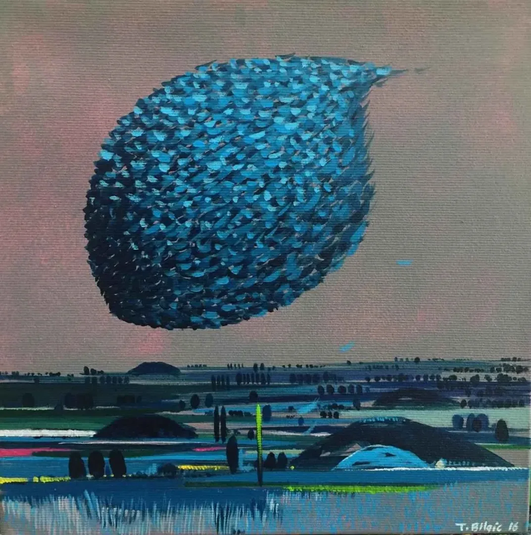 TAMER BİLGİÇ — “isimsiz”, 2016 "isimsiz" eseri TAMER BİLGİÇ tarafından 2016 yılında 25x25 cm ölçülerinde Tuval üzeri akrilik boya tekniği ile yapılmıştır.