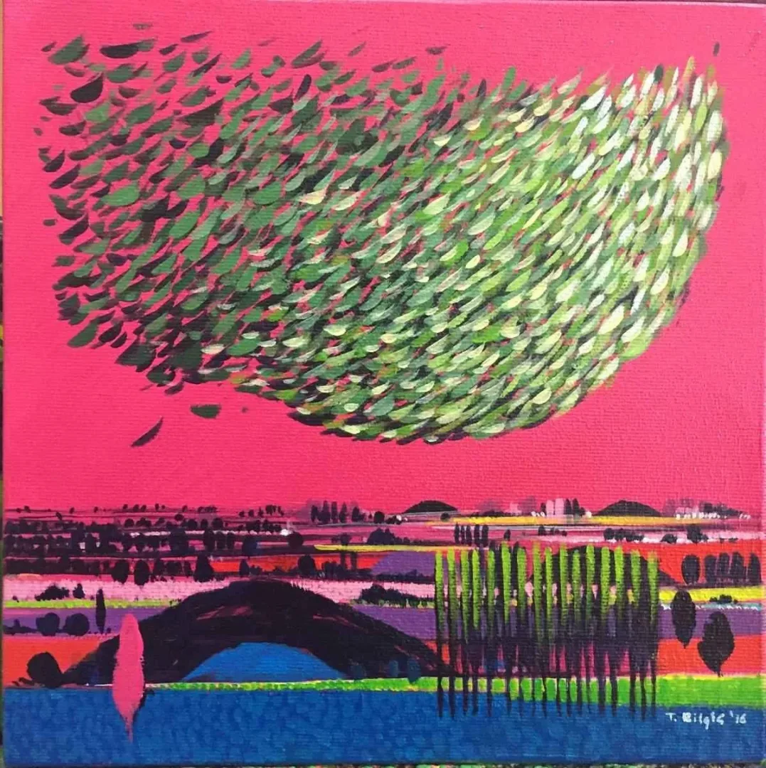 TAMER BİLGİÇ — “isimsiz”, 2016 "isimsiz" eseri TAMER BİLGİÇ tarafından 2016 yılında 25x25 cm ölçülerinde Tuval üzeri akrilik boya tekniği ile yapılmıştır.