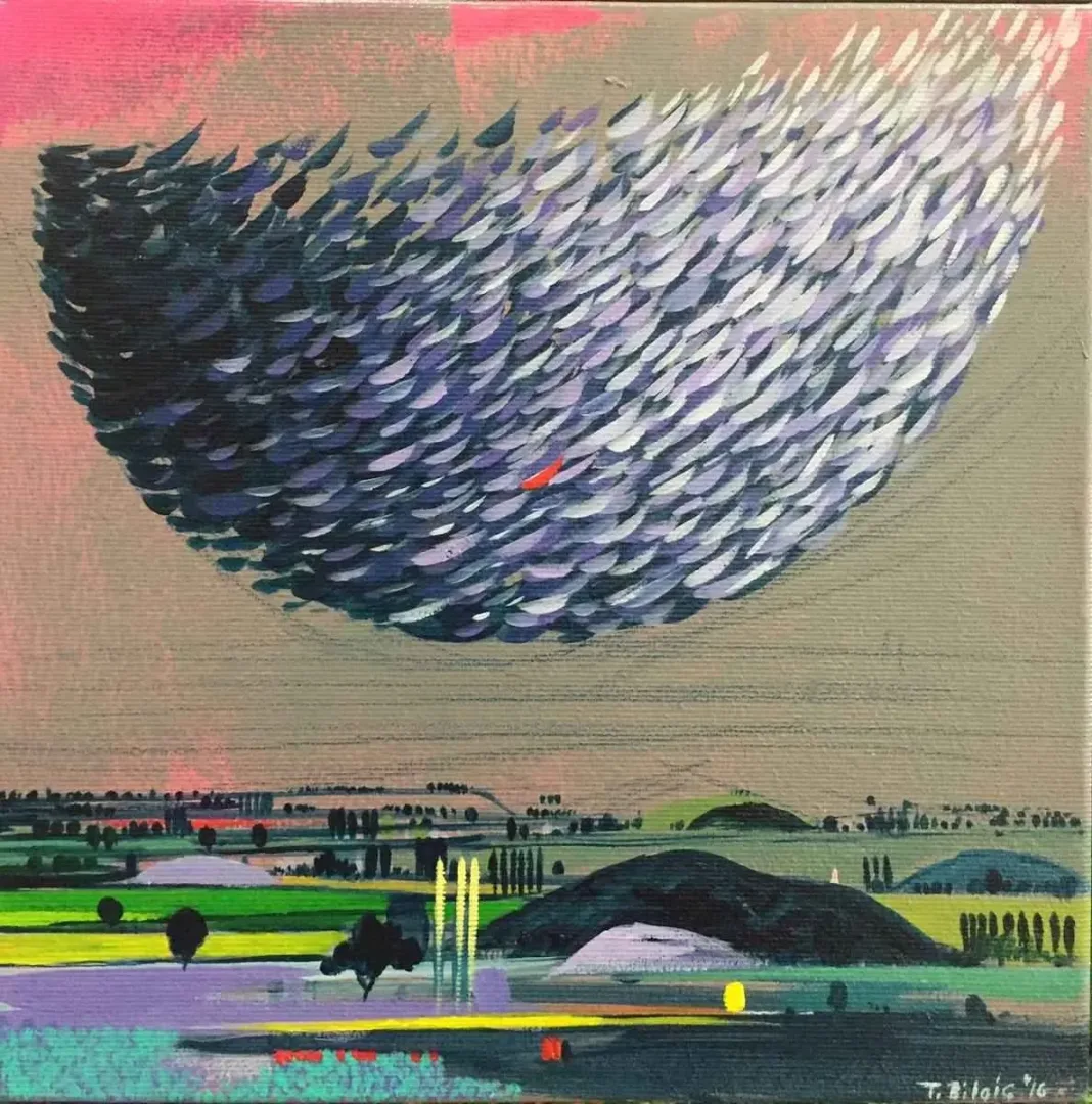 TAMER BİLGİÇ — “isimsiz”, 2016 "isimsiz" eseri TAMER BİLGİÇ tarafından 2016 yılında 25x25 cm ölçülerinde Tuval üzeri akrilik boya tekniği ile yapılmıştır.