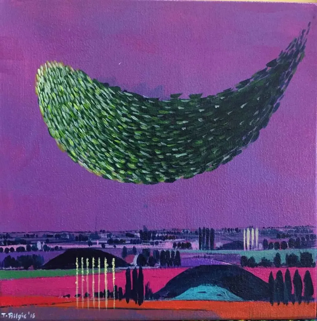 TAMER BİLGİÇ — “isimsiz”, 2016 "isimsiz" eseri TAMER BİLGİÇ tarafından 2016 yılında 25x25 cm ölçülerinde Tuval üzeri akrilik boya tekniği ile yapılmıştır.