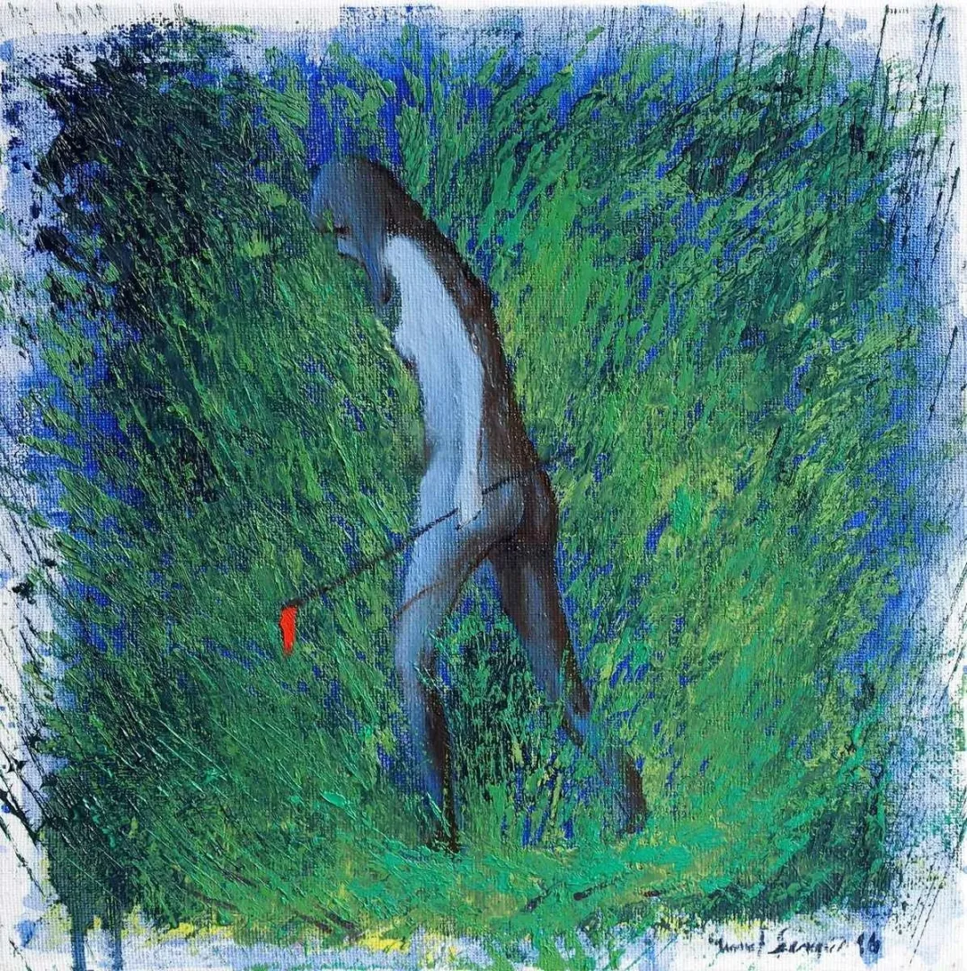 YUSUF ŞENGÜR — “isimsiz”, 2016 "isimsiz" eseri YUSUF ŞENGÜR tarafından 2016 yılında 25x25 cm ölçülerinde Tuval üzeri yağlı boya tekniği ile yapılmıştır.