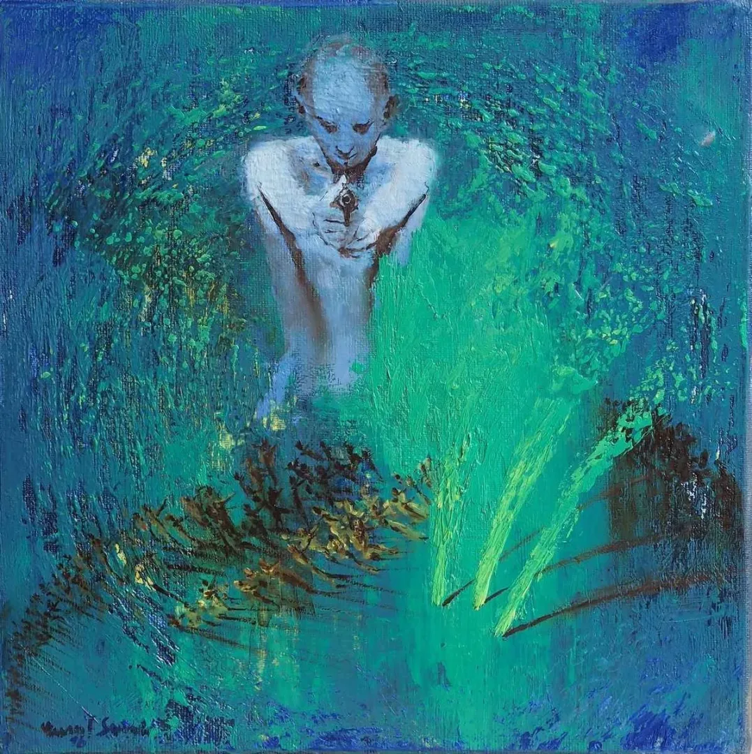 YUSUF ŞENGÜR — “isimsiz”, 2016 "isimsiz" eseri YUSUF ŞENGÜR tarafından 2016 yılında 25x25 cm ölçülerinde Tuval üzeri yağlı boya tekniği ile yapılmıştır.
