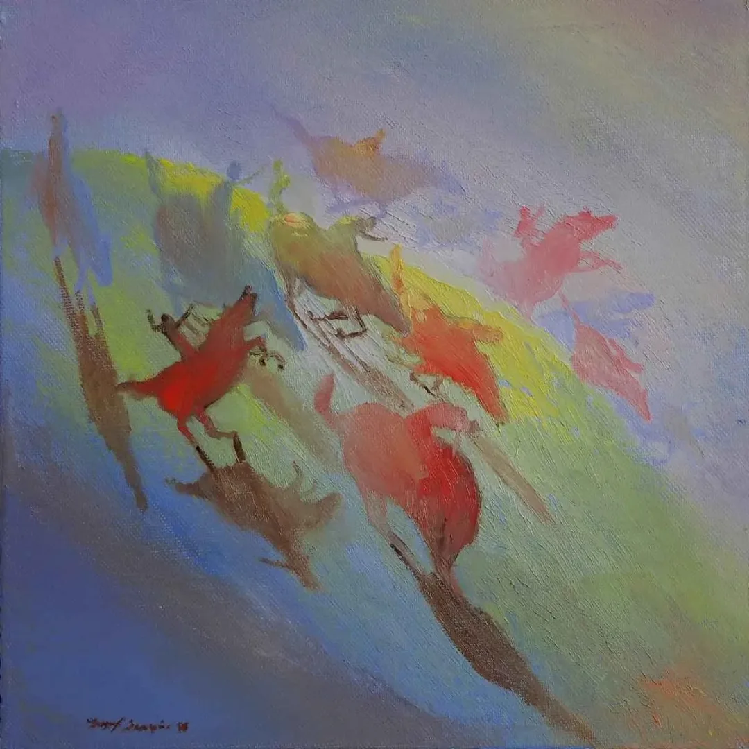 YUSUF ŞENGÜR — “isimsiz”, 2016 "isimsiz" eseri YUSUF ŞENGÜR tarafından 2016 yılında 25x25 cm ölçülerinde Tuval üzeri yağlı boya tekniği ile yapılmıştır.