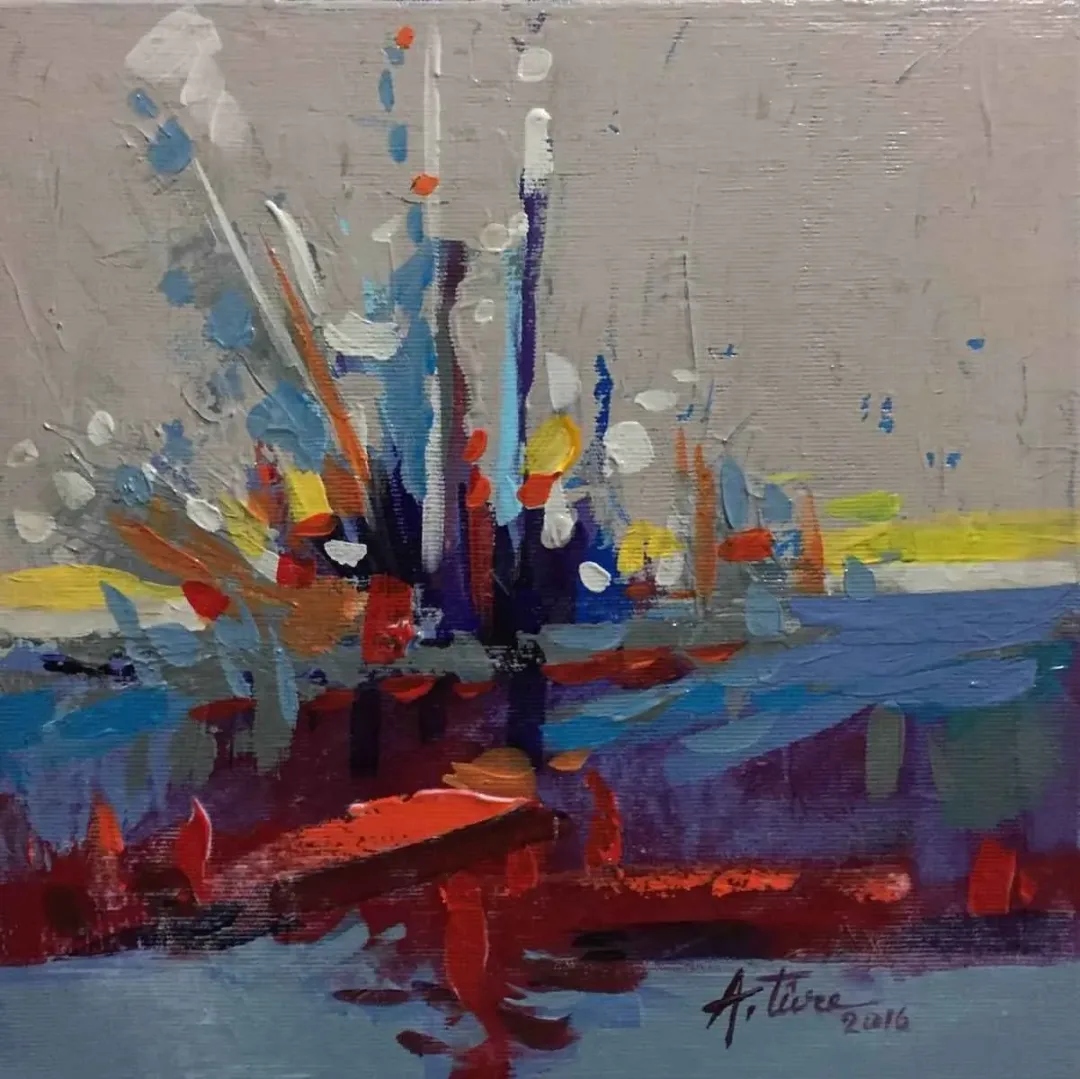 AHMET TÜRE — “Durul”, 2016 "Durul" eseri AHMET TÜRE tarafından 2016 yılında 25x25 cm ölçülerinde Tuval üzeri yağlı boya tekniği ile yapılmıştır.