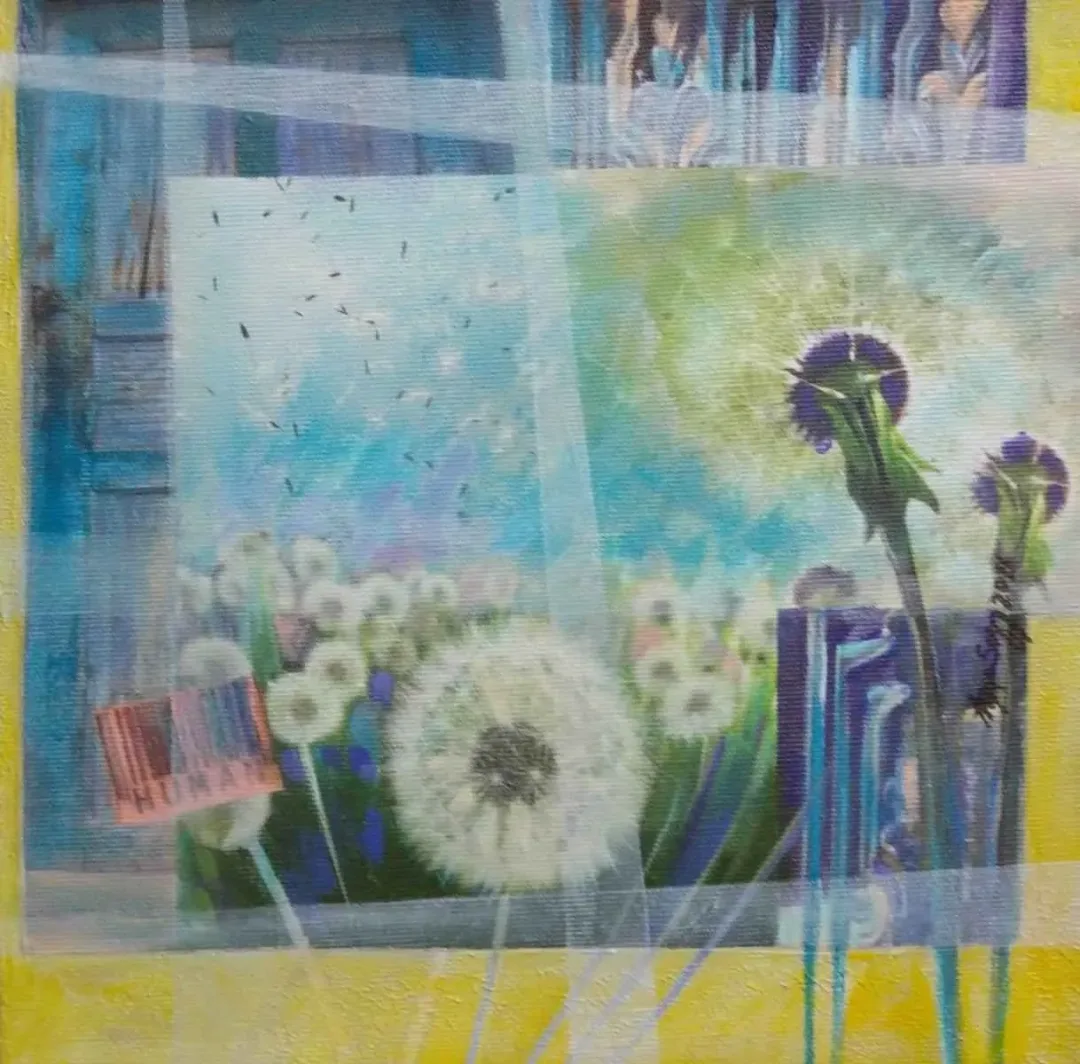 AYŞE SEZER — “Ütopik Hayatlar”, 2016 "Ütopik Hayatlar" eseri AYŞE SEZER tarafından 2016 yılında 25x25 cm ölçülerinde Tuval üzeri yağlı boya tekniği ile yapılmıştır.