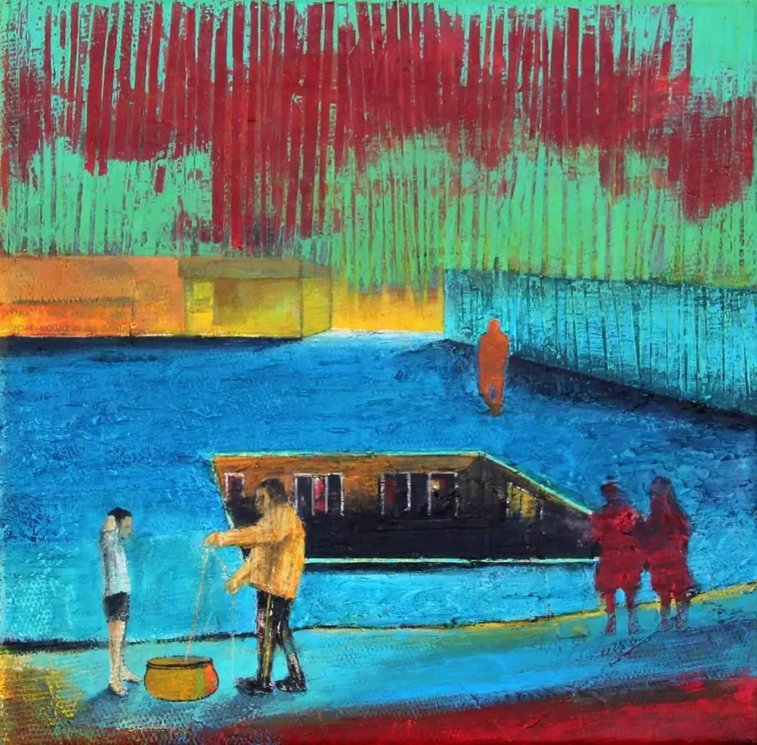 BEŞİR BAYAR — “Yeniler”, 2016 "Yeniler" eseri BEŞİR BAYAR tarafından 2016 yılında 25x25 cm ölçülerinde Tuval üzeri karışık teknik tekniği ile yapılmıştır.