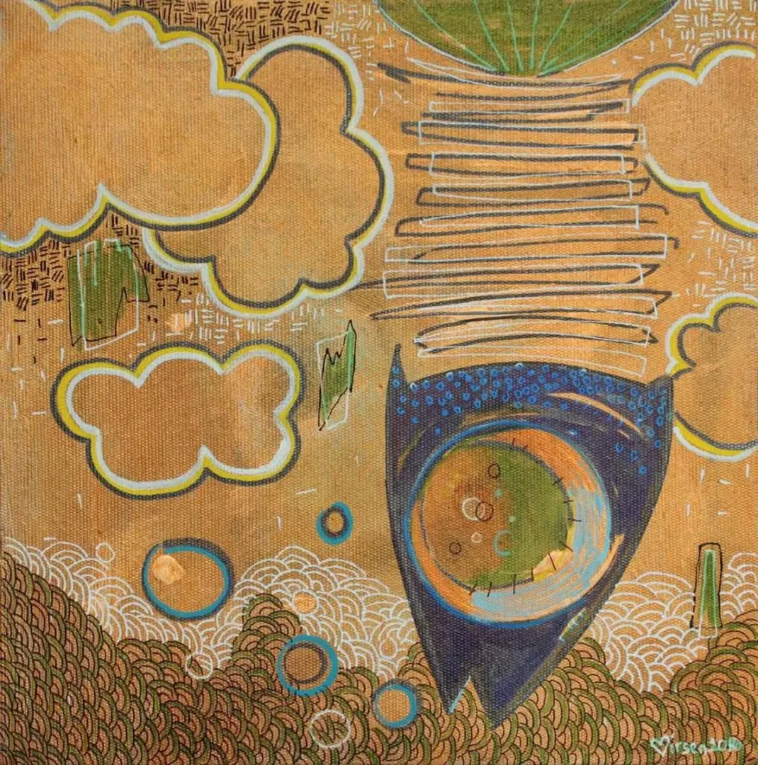 BİRSEN LİMON YÖRÜKOĞLU — “isimsiz”, 2016 "isimsiz" eseri BİRSEN LİMON YÖRÜKOĞLU tarafından 2016 yılında 25x25 cm ölçülerinde Tuval üzeri yağlı boya tekniği ile yapılmıştır.