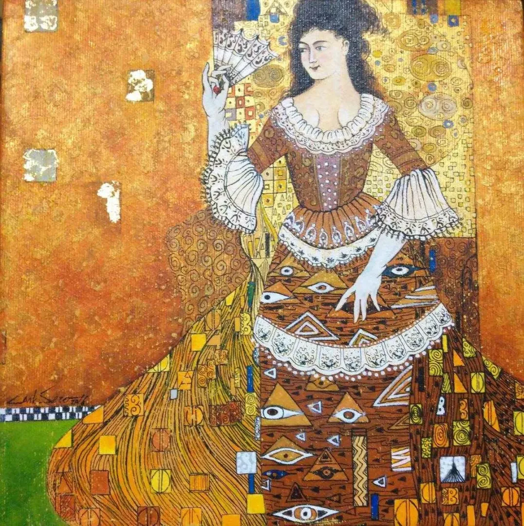 CENK SEZER — “Düet”, 2016 "Düet" eseri CENK SEZER tarafından 2016 yılında 25x25 cm ölçülerinde Tuval üzeri yağlı boya tekniği ile yapılmıştır.