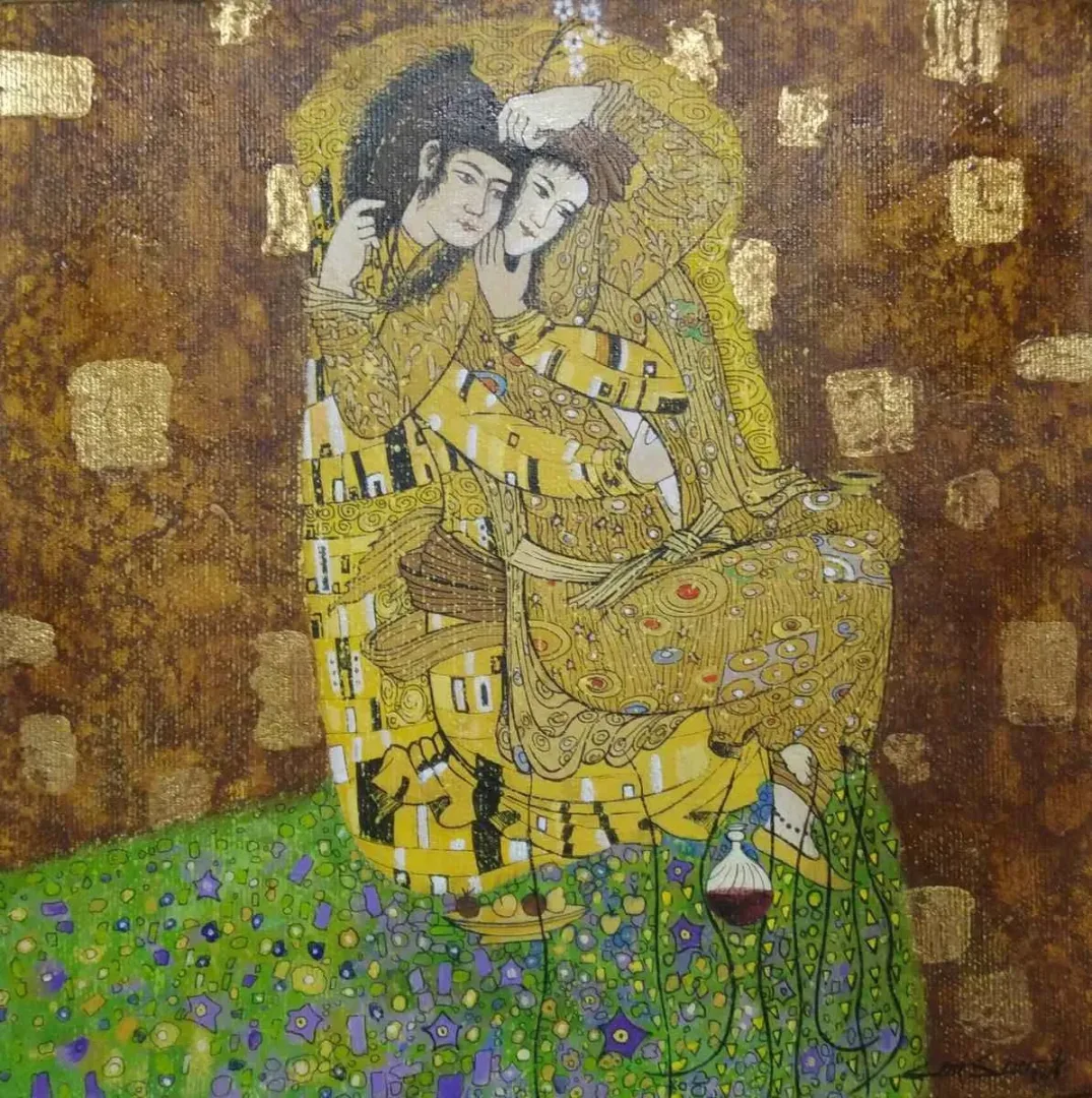 CENK SEZER — “Düet”, 2016 "Düet" eseri CENK SEZER tarafından 2016 yılında 25x25 cm ölçülerinde Tuval üzeri yağlı boya tekniği ile yapılmıştır.