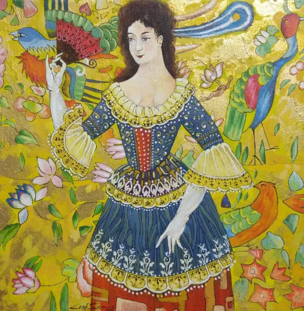 CENK SEZER — “Düet”, 2016 "Düet" eseri CENK SEZER tarafından 2016 yılında 25x25 cm ölçülerinde Tuval üzeri yağlı boya tekniği ile yapılmıştır.