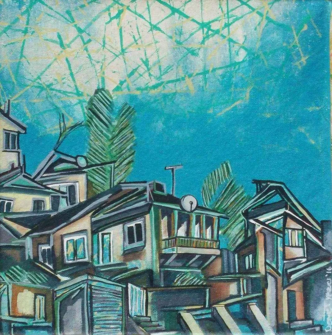 DEMET YAZICI — “isimsiz”, 2016 "isimsiz" eseri DEMET YAZICI tarafından 2016 yılında 25x25 cm ölçülerinde Tuval üzeri akrilik ve yağlı boya tekniği ile yapılmıştır.