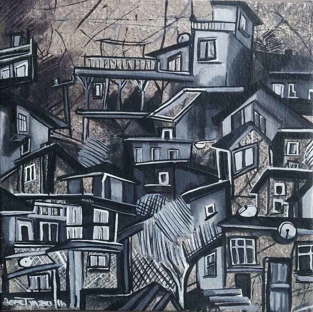 DEMET YAZICI — “isimsiz”, 2016 "isimsiz" eseri DEMET YAZICI tarafından 2016 yılında 25x25 cm ölçülerinde Tuval üzeri akrilik ve yağlı boya tekniği ile yapılmıştır.