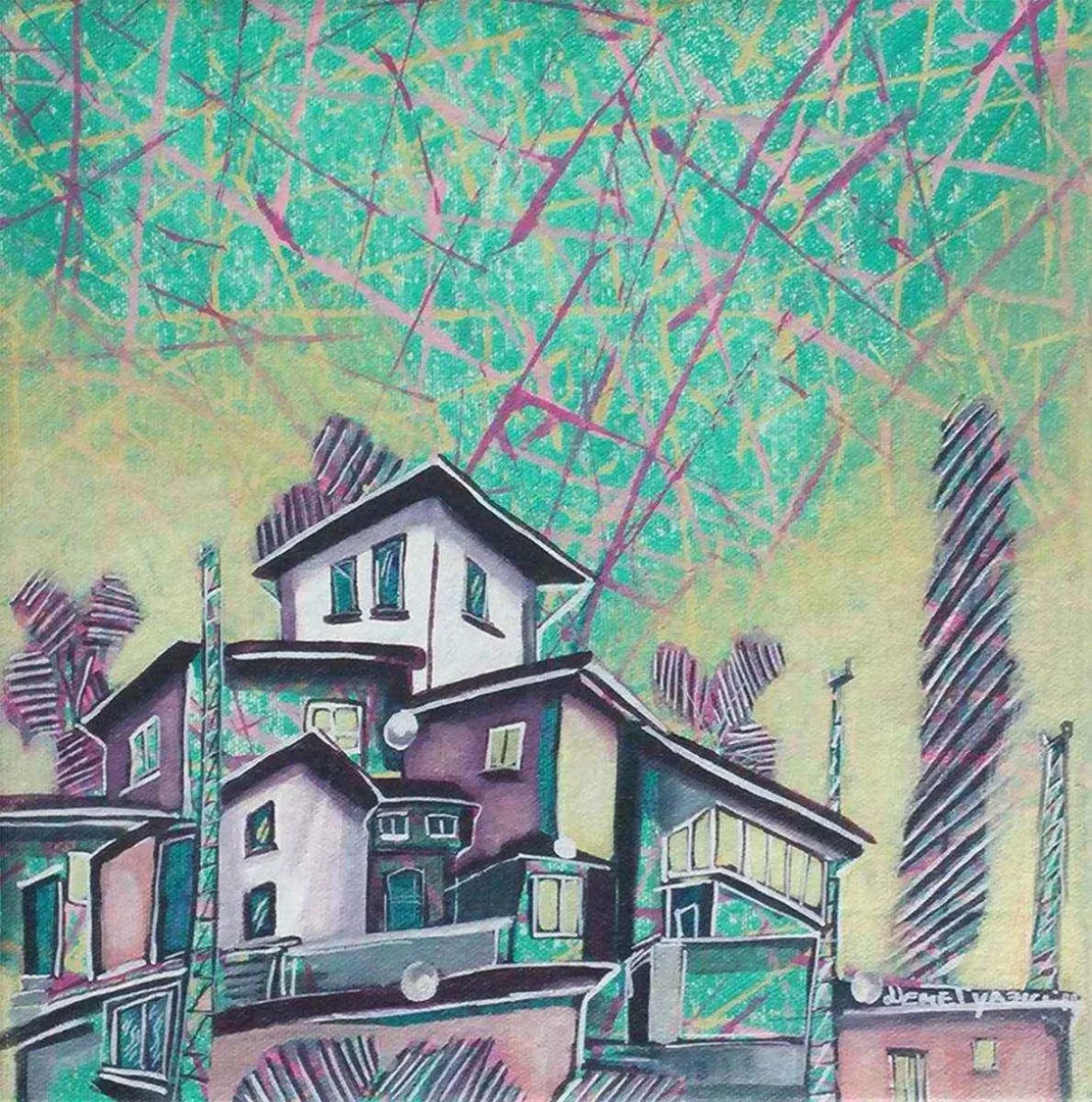 DEMET YAZICI — “isimsiz”, 2016 "isimsiz" eseri DEMET YAZICI tarafından 2016 yılında 25x25 cm ölçülerinde Tuval üzeri akrilik ve yağlı boya tekniği ile yapılmıştır.