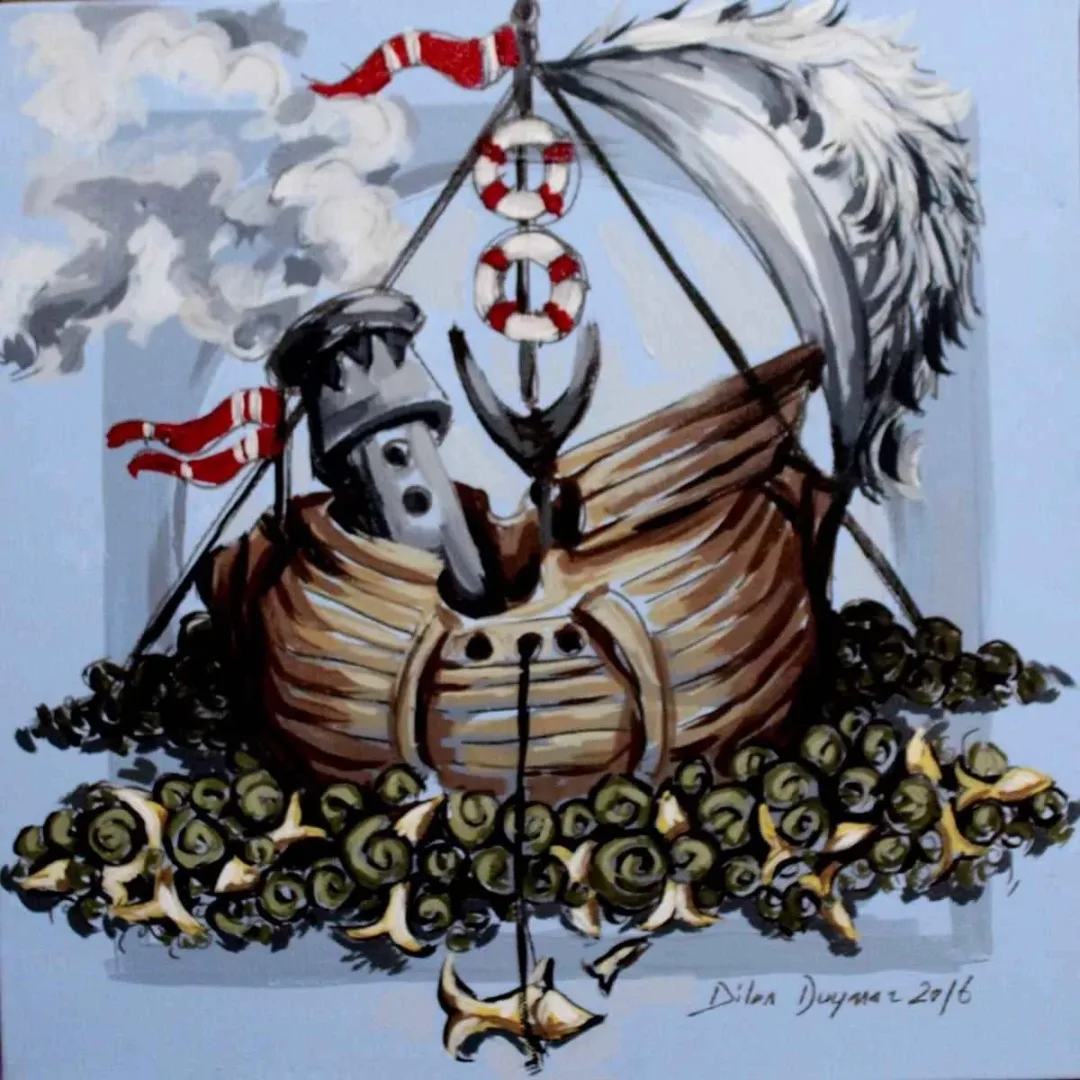 DEVRİM DEMİRAL — “isimsiz”, 2016 "isimsiz" eseri DEVRİM DEMİRAL tarafından 2016 yılında 25x25 cm ölçülerinde Tuval üzeri yağlı boya tekniği ile yapılmıştır.