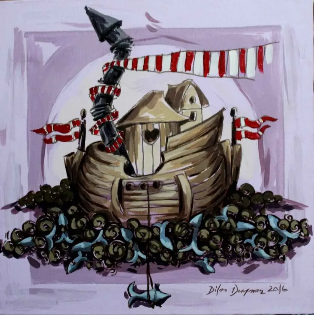 DİLAN DUYMAZ — “isimsiz”, 2016 "isimsiz" eseri DİLAN DUYMAZ tarafından 2016 yılında 25x25 cm ölçülerinde Tuval üzeri yağlı boya tekniği ile yapılmıştır.