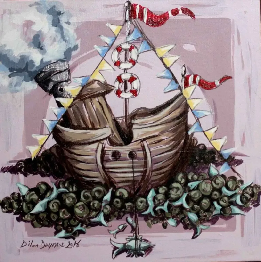 DİLAN DUYMAZ — “isimsiz”, 2016 "isimsiz" eseri DİLAN DUYMAZ tarafından 2016 yılında 25x25 cm ölçülerinde Tuval üzeri yağlı boya tekniği ile yapılmıştır.