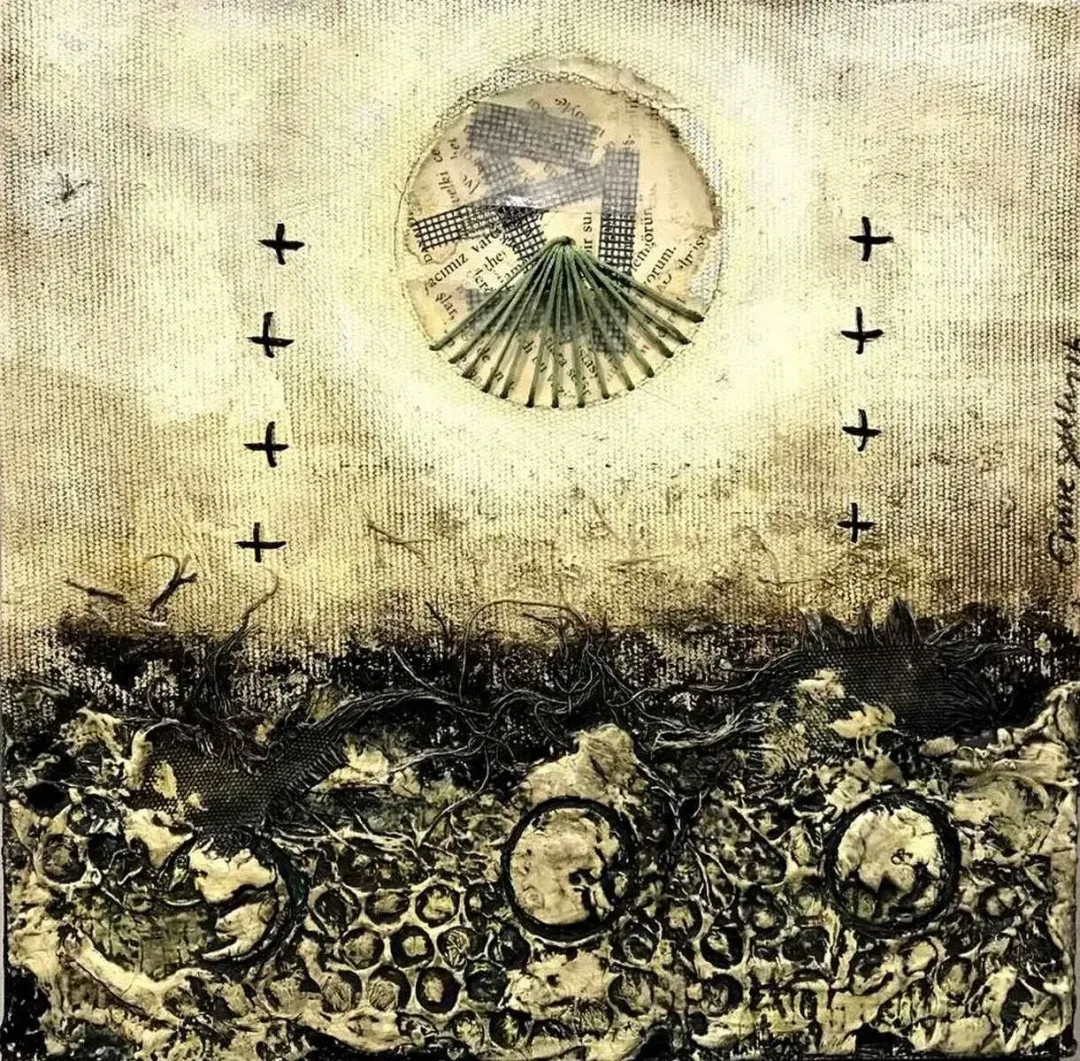 EMRE ATLAN — “isimsiz”, 2016 "isimsiz" eseri EMRE ATLAN tarafından 2016 yılında 25x25 cm ölçülerinde Tuval üzeri karışık teknik tekniği ile yapılmıştır.
