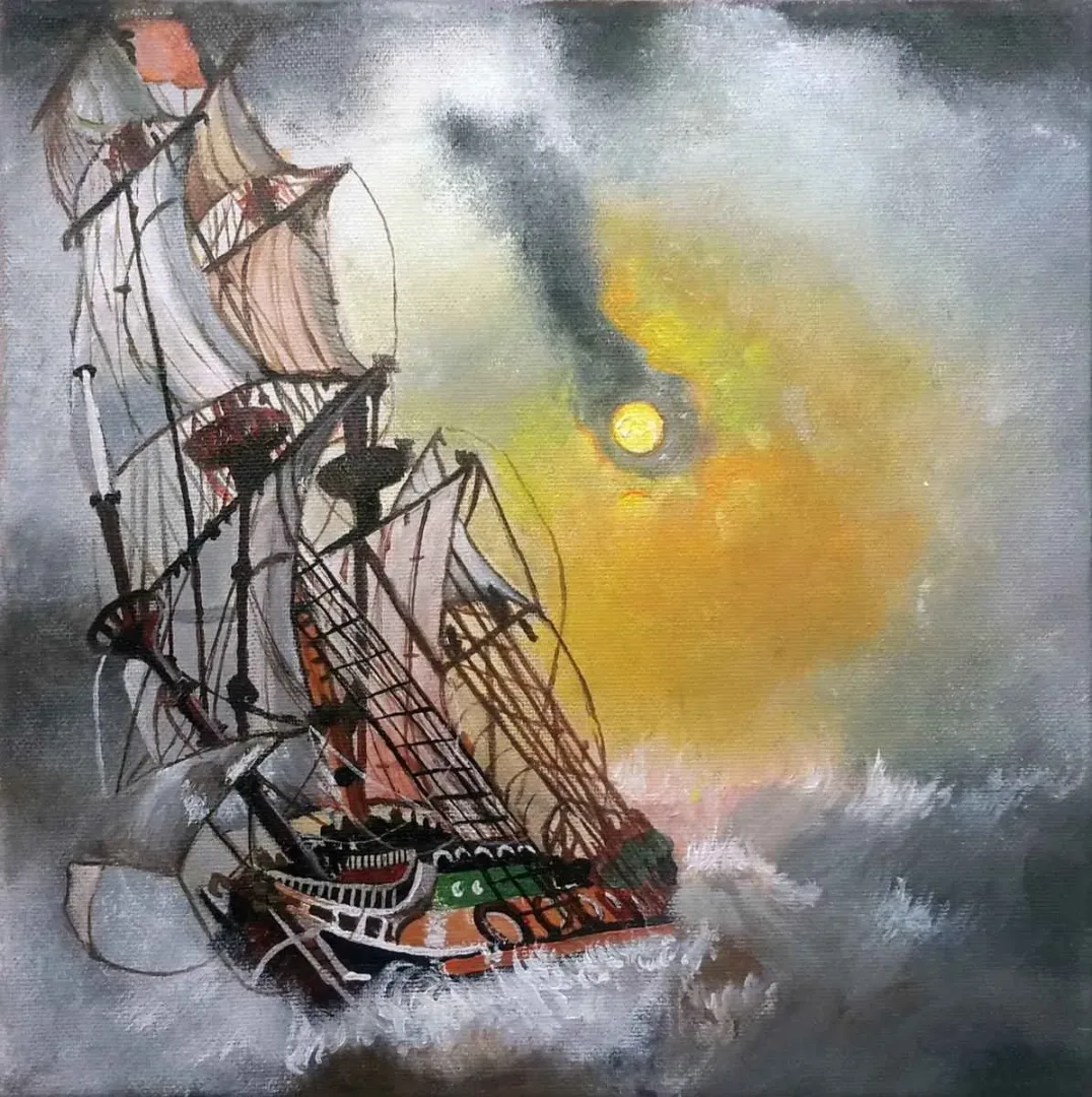 HATİCE ÇEVİK — “isimsiz”, 2016 "isimsiz" eseri HATİCE ÇEVİK tarafından 2016 yılında 25x25 cm ölçülerinde Tuval üzeri yağlı boya tekniği ile yapılmıştır.
