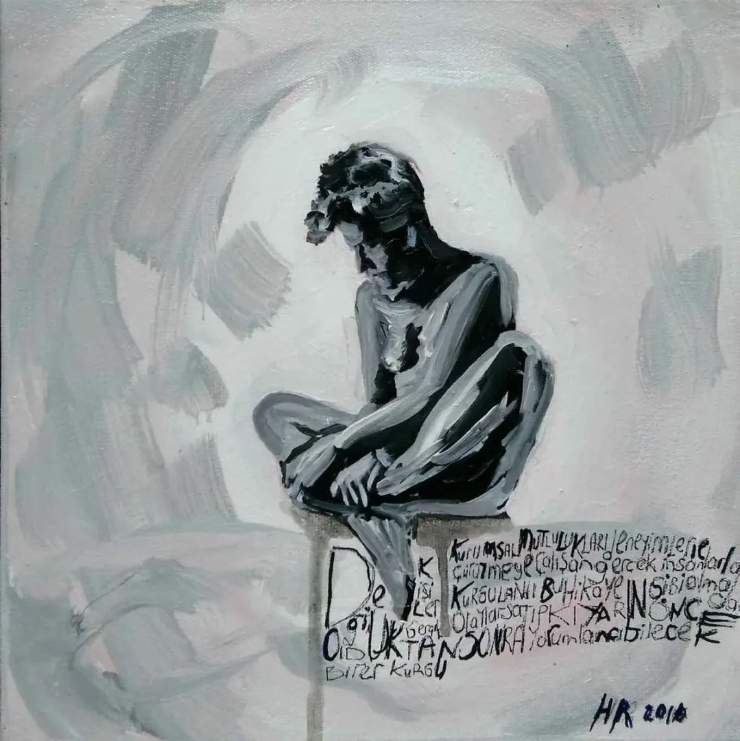 HÜSEYİN RÜSTEMOĞLU — “isimsiz”, 2016 "isimsiz" eseri HÜSEYİN RÜSTEMOĞLU tarafından 2016 yılında 25x25 cm ölçülerinde Tuval üzeri yağlı boya tekniği ile yapılmıştır.