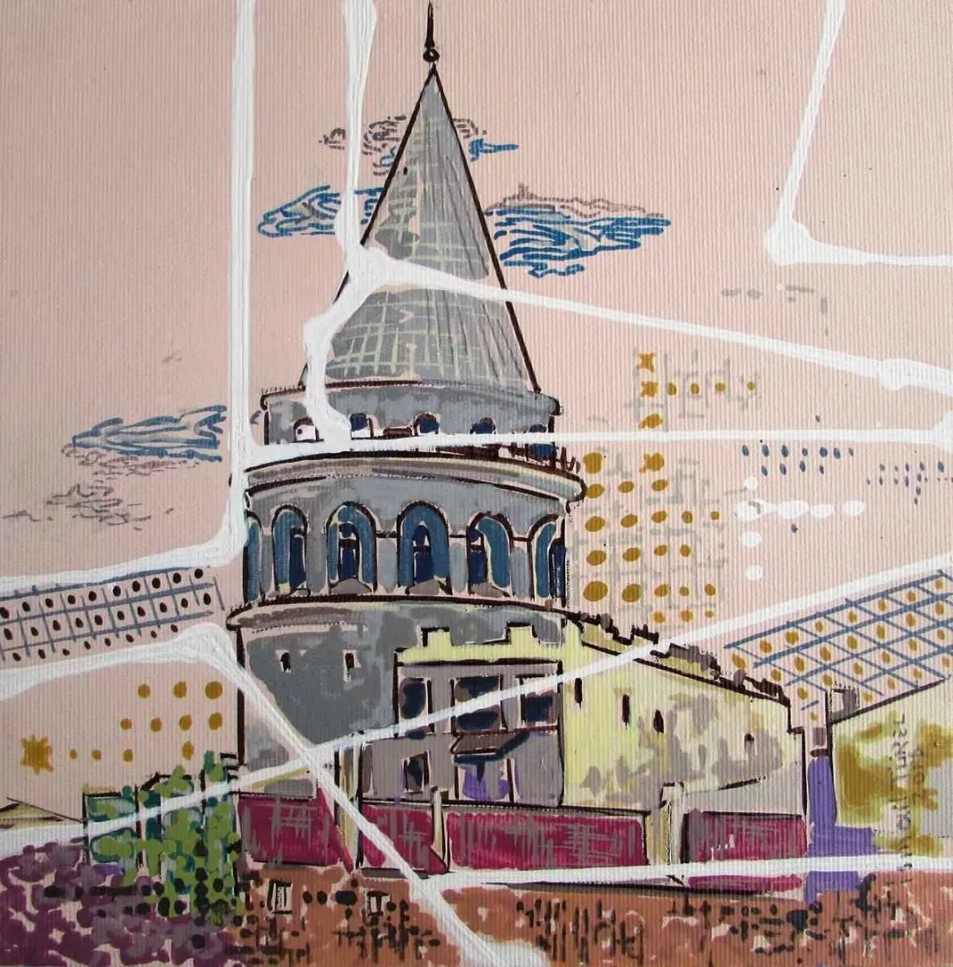İSMAİL TÜREL — “Galata”, 2016 "Galata" eseri İSMAİL TÜREL tarafından 2016 yılında 25x25 cm ölçülerinde Tuval üzeri yağlı boya tekniği ile yapılmıştır.