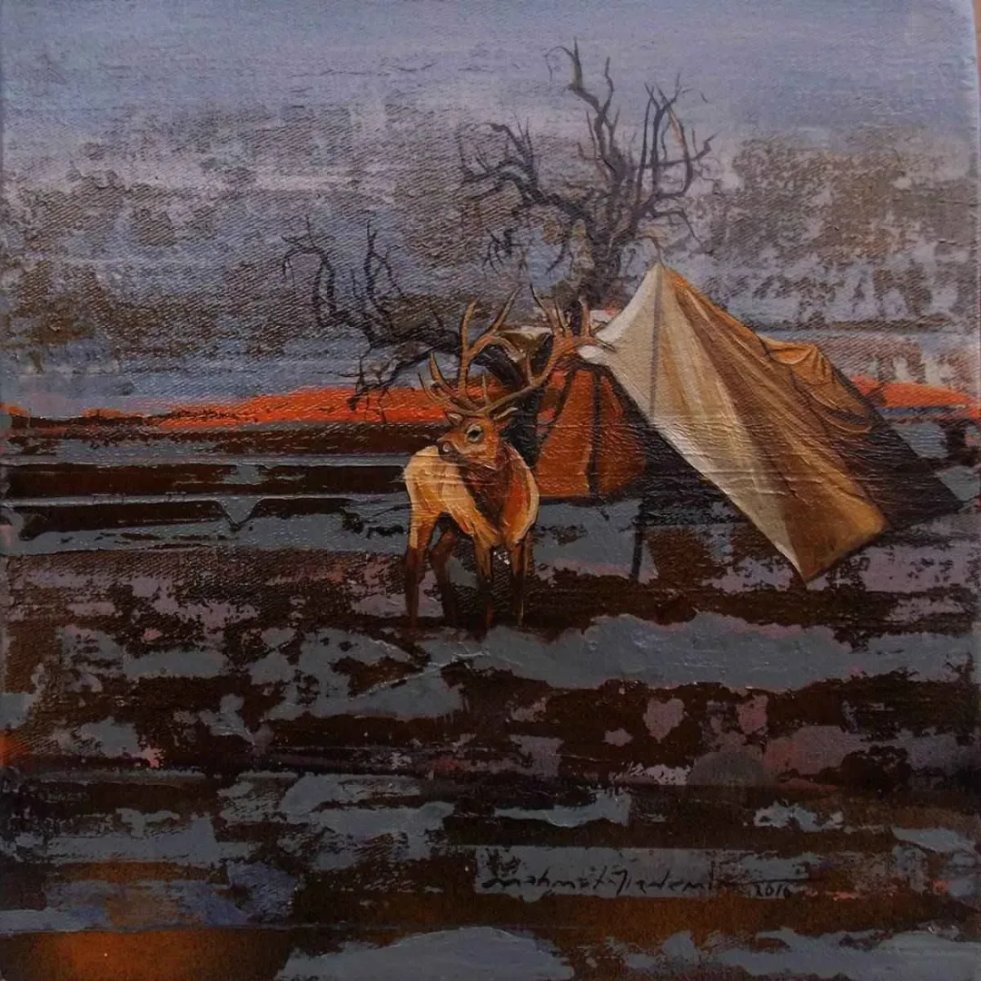 MAHMUT ÖZDEMİR — “isimsiz”, 2016 "isimsiz" eseri MAHMUT ÖZDEMİR tarafından 2016 yılında 25x25 cm ölçülerinde Tuval üzeri yağlı boya tekniği ile yapılmıştır.