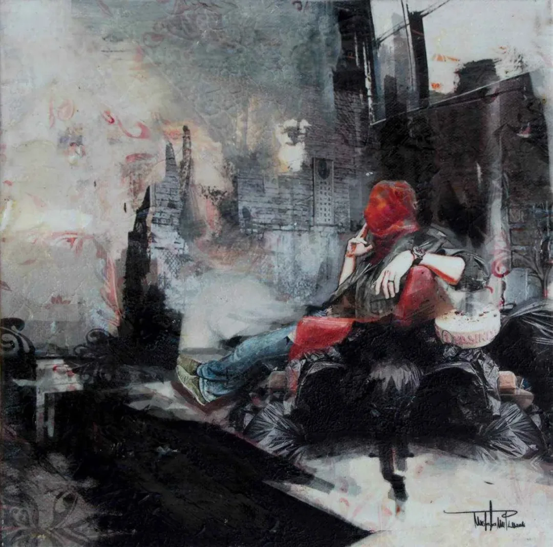 MUSTAFA MUTLU — “isimsiz”, 2016 "isimsiz" eseri MUSTAFA MUTLU tarafından 2016 yılında 25x25 cm ölçülerinde Tuval üzeri karışık teknik tekniği ile yapılmıştır.