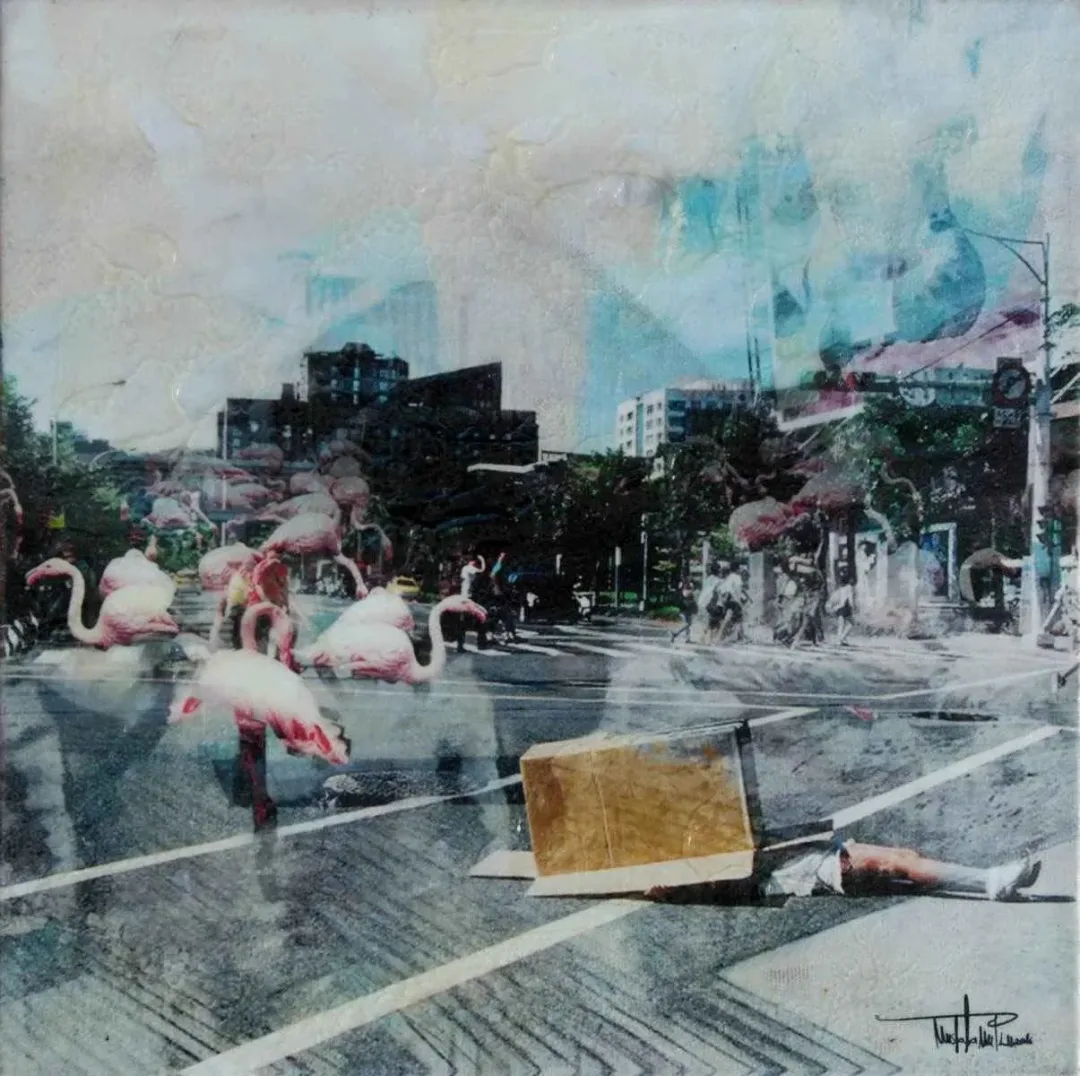 MUSTAFA MUTLU — “isimsiz”, 2016 "isimsiz" eseri MUSTAFA MUTLU tarafından 2016 yılında 25x25 cm ölçülerinde Tuval üzeri karışık teknik tekniği ile yapılmıştır.