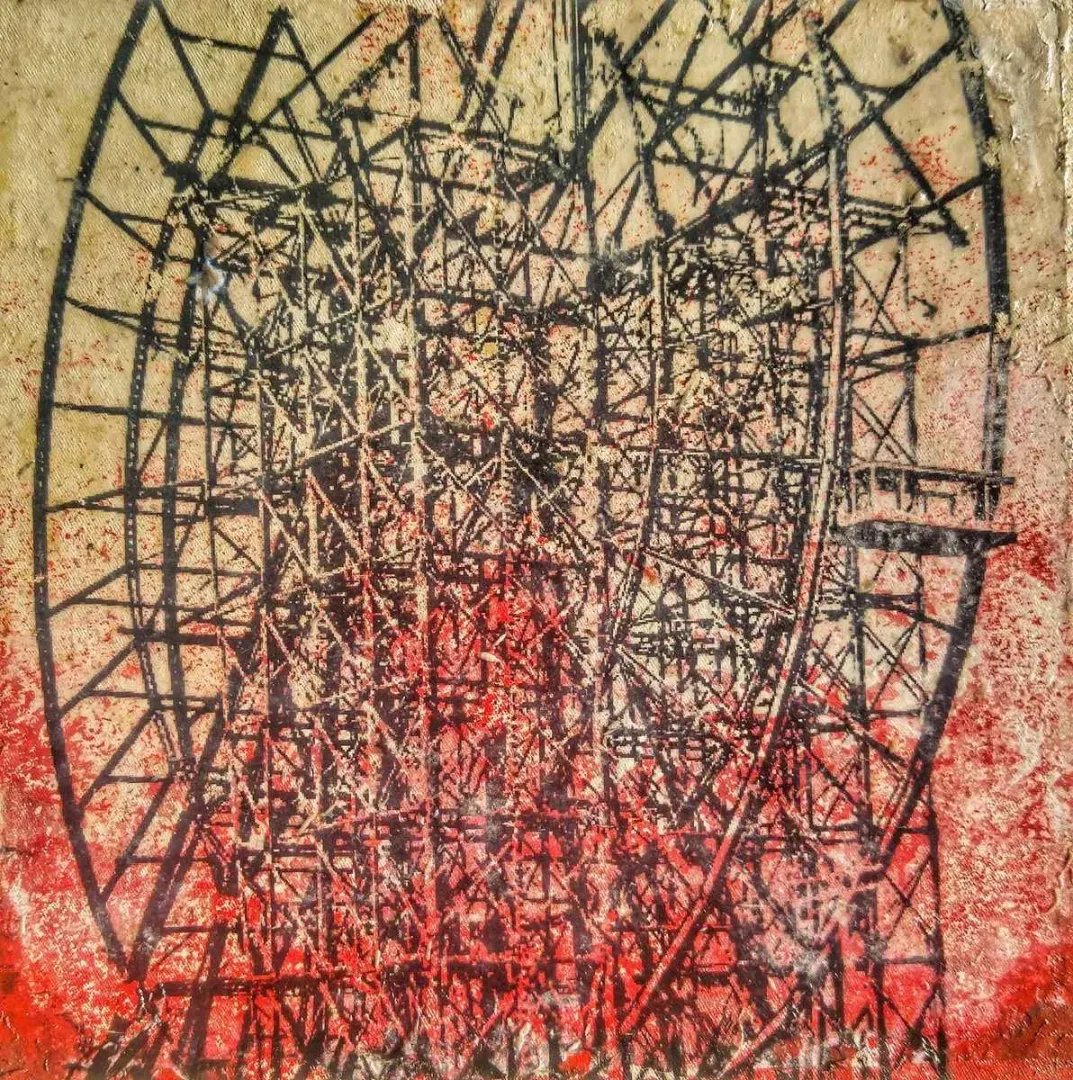 OĞUZ KALELİ — “isimsiz”, 2016 "isimsiz" eseri OĞUZ KALELİ tarafından 2016 yılında 25x25 cm ölçülerinde Tuval üzeri karışık teknik tekniği ile yapılmıştır.