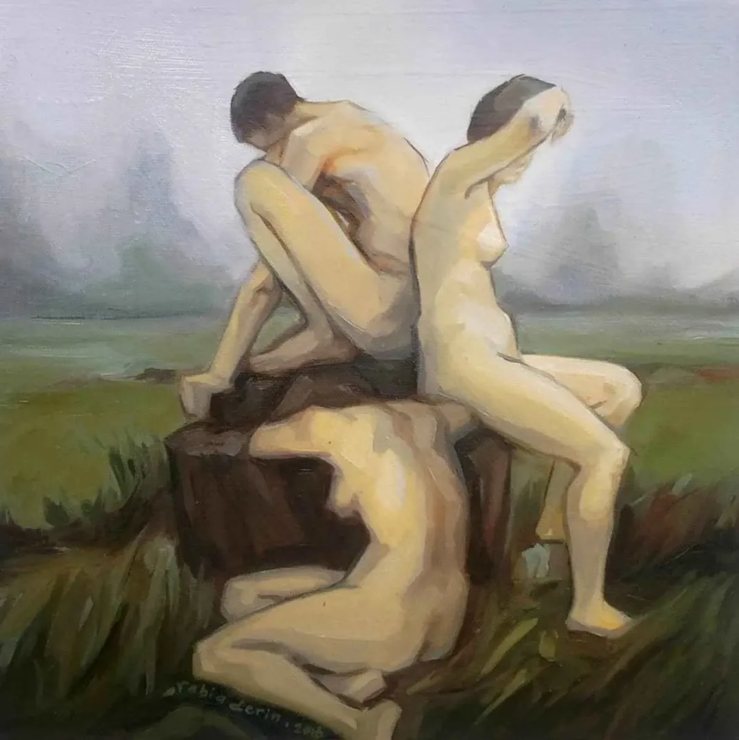 RABİA DERİN — “isimsiz”, 2016 "isimsiz" eseri RABİA DERİN tarafından 2016 yılında 25x25 cm ölçülerinde Tuval üzeri yağlı boya tekniği ile yapılmıştır.