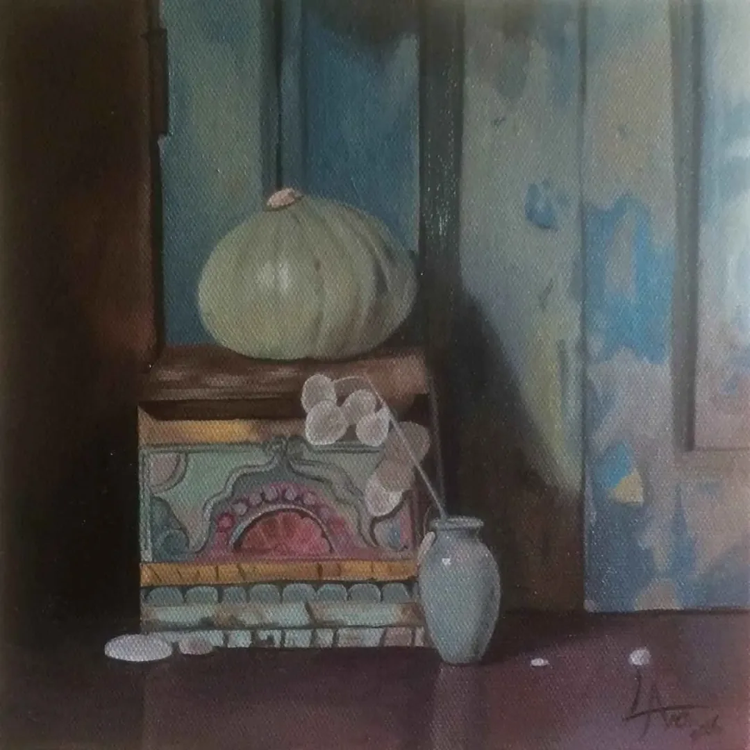 UĞUR AVCI — “isimsiz”, 2016 "isimsiz" eseri UĞUR AVCI tarafından 2016 yılında 25x25 cm ölçülerinde Tuval üzeri yağlı boya tekniği ile yapılmıştır.