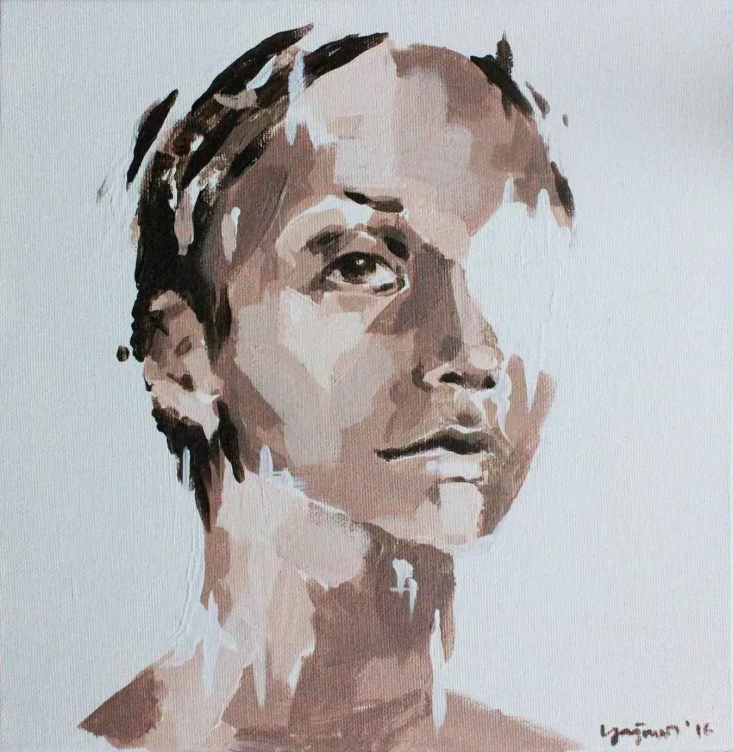 YAĞMUR YÖRÜK — “Ben Kimim”, 2016 "Ben Kimim" eseri YAĞMUR YÖRÜK tarafından 2016 yılında 25x25 cm ölçülerinde Tuval üzeri yağlı boya tekniği ile yapılmıştır.