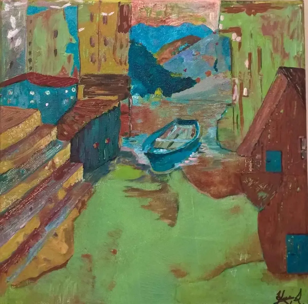 YELİZ DELİCE — “isimsiz”, 2016 "isimsiz" eseri YELİZ DELİCE tarafından 2016 yılında 25x25 cm ölçülerinde Tuval üzeri yağlı boya tekniği ile yapılmıştır.