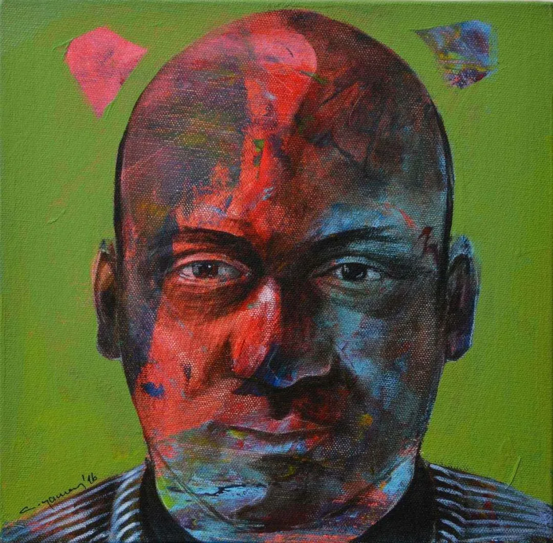 CEYHUN YAMAN — “Biyometrik Seri”, 2016 "Biyometrik Seri" eseri CEYHUN YAMAN tarafından 2016 yılında 25x25 cm ölçülerinde Tuval üzeri yağlı boya tekniği ile yapılmıştır.
