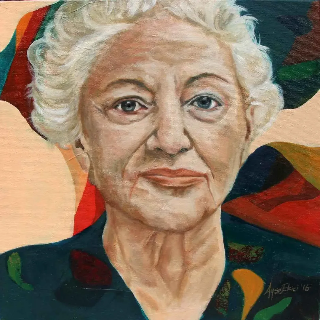 AYŞE EKİCİ — “Leyla”, 2016 "Leyla" eseri AYŞE EKİCİ tarafından 2016 yılında 25x25 cm ölçülerinde Tuval üzeri yağlı boya tekniği ile yapılmıştır.