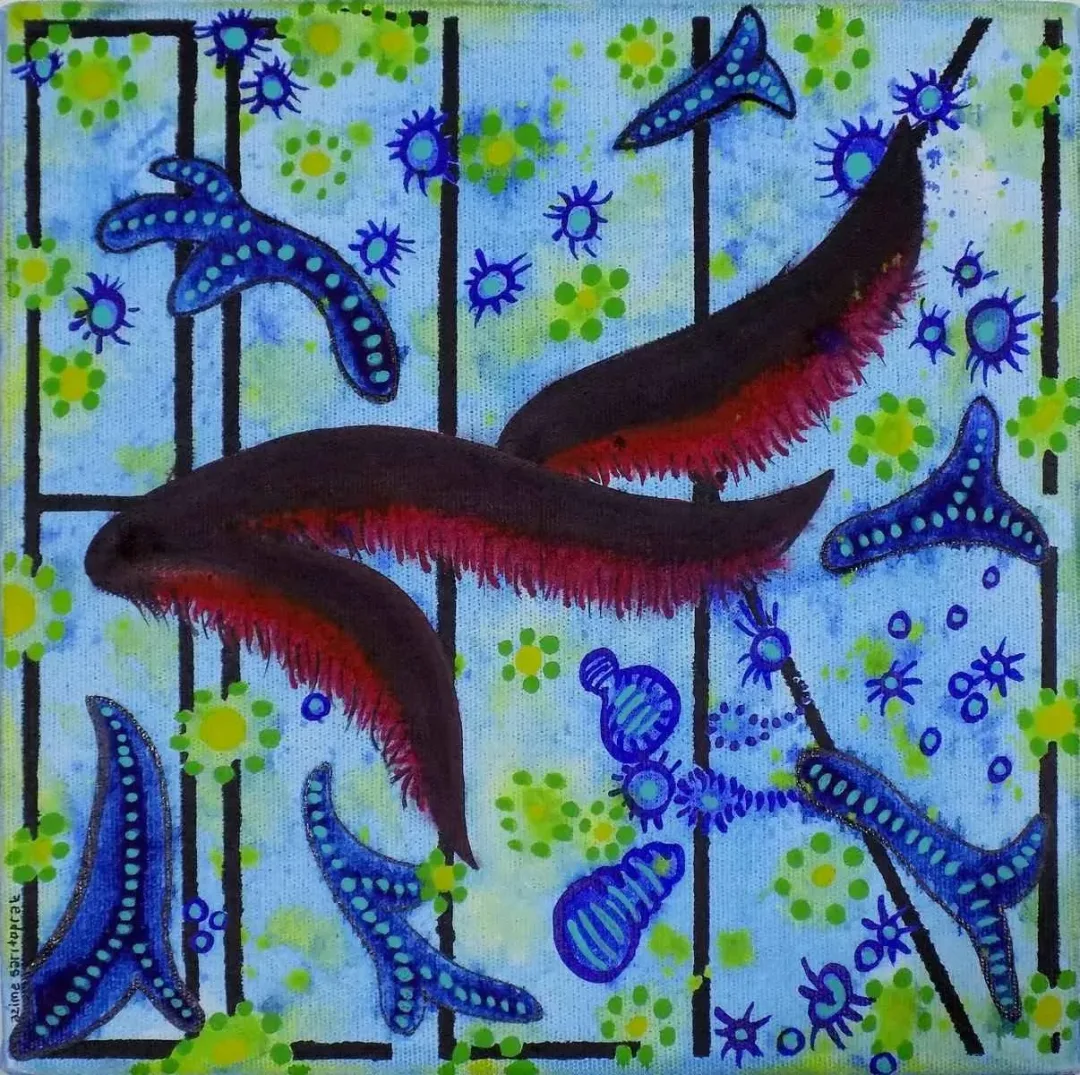 AZİME SARITOPRAK — “Belki”, 2016 "Belki" eseri AZİME SARITOPRAK tarafından 2016 yılında 25x25 cm ölçülerinde Tuval üzeri akrilik boya tekniği ile yapılmıştır.