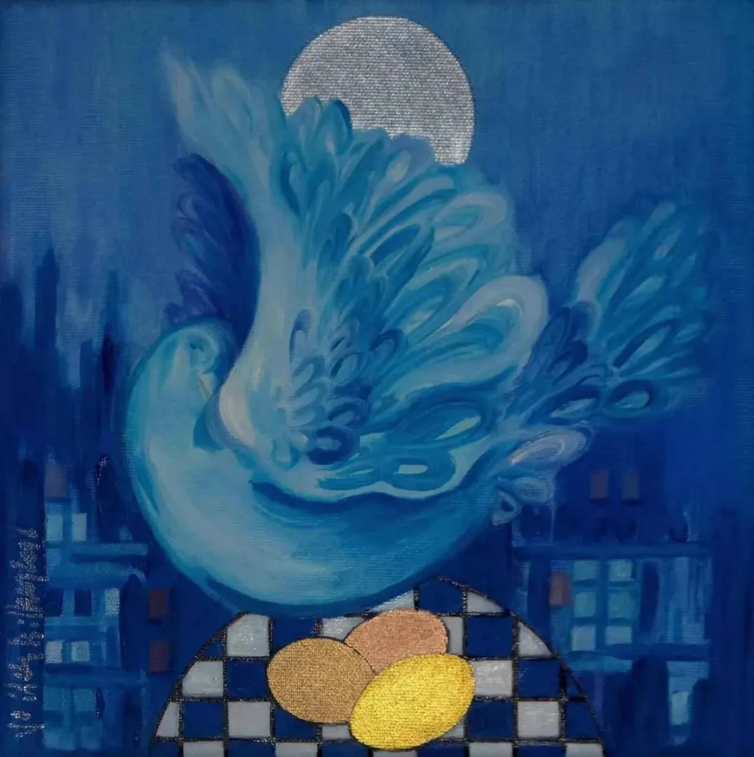 DİLEK BİLHAN — “isimsiz”, 2016 "isimsiz" eseri DİLEK BİLHAN tarafından 2016 yılında 25x25 cm ölçülerinde Tuval üzeri yağlı boya tekniği ile yapılmıştır.