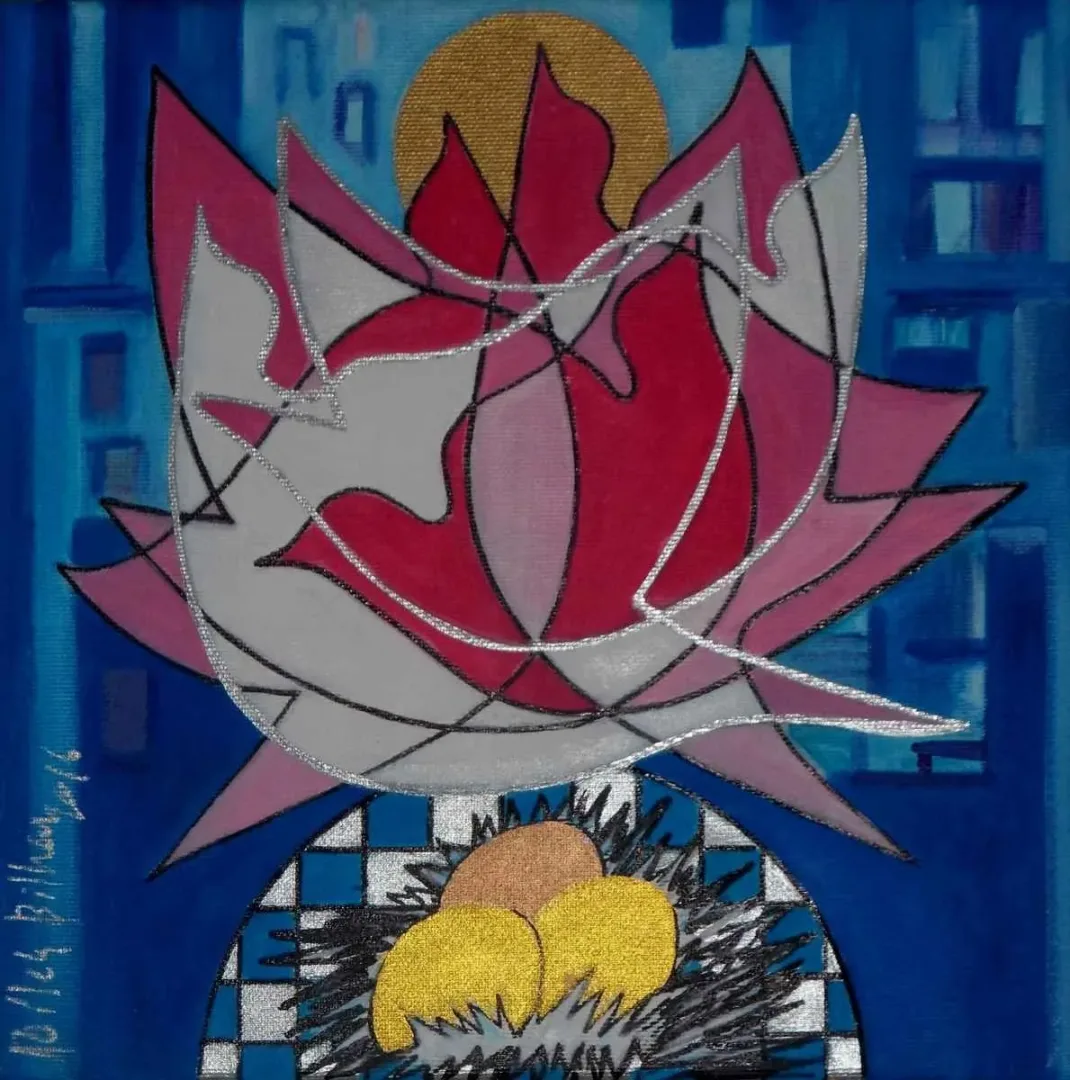 DİLEK BİLHAN — “isimsiz”, 2016 "isimsiz" eseri DİLEK BİLHAN tarafından 2016 yılında 25x25 cm ölçülerinde Tuval üzeri yağlı boya tekniği ile yapılmıştır.