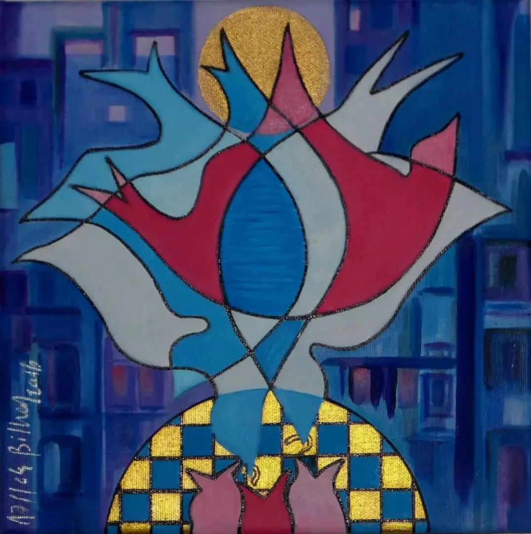 DİLEK BİLHAN — “isimsiz”, 2016 "isimsiz" eseri DİLEK BİLHAN tarafından 2016 yılında 25x25 cm ölçülerinde Tuval üzeri yağlı boya tekniği ile yapılmıştır.