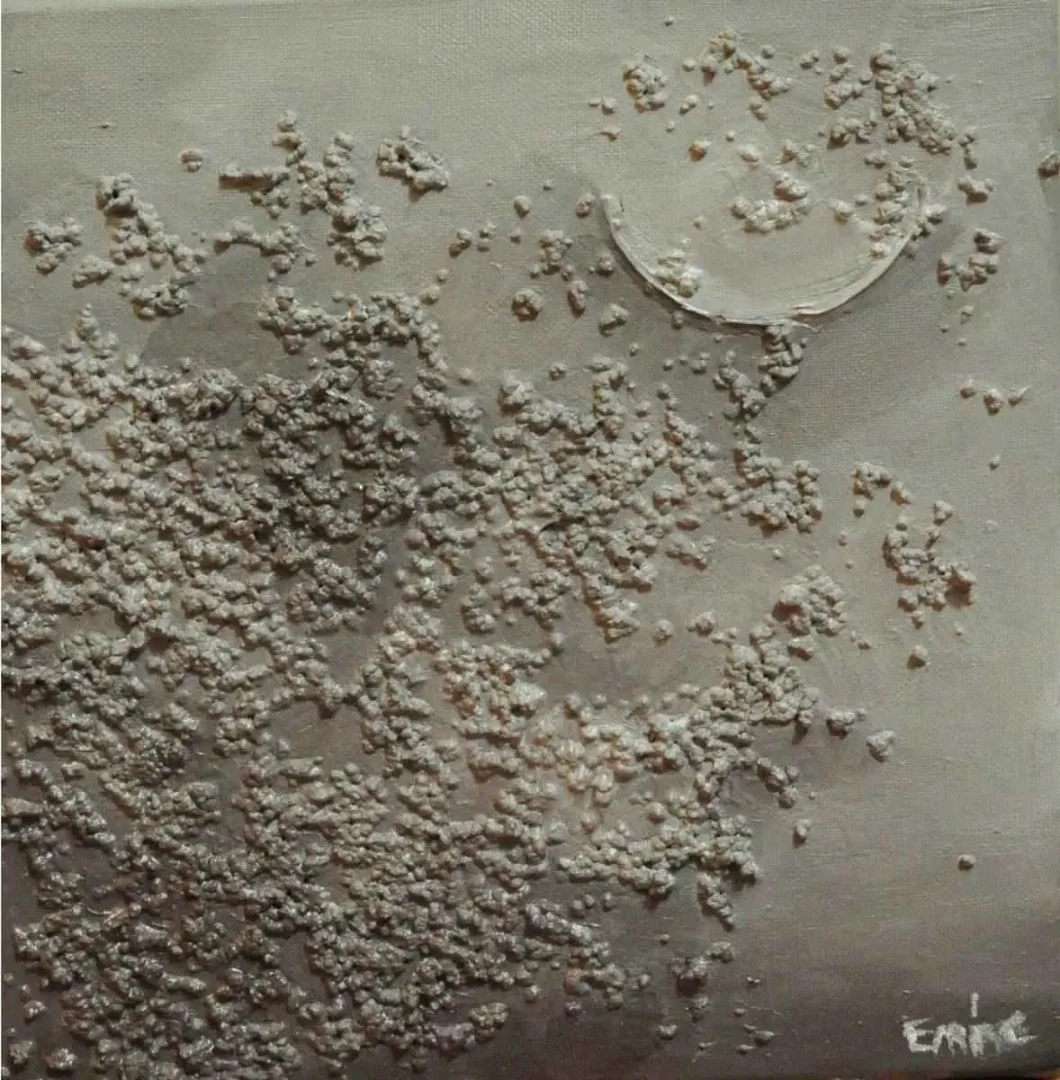 EMİNE GÜNDÜZ — “Paslanmış Ruhlara Hitap”, 2016 "Paslanmış Ruhlara Hitap" eseri EMİNE GÜNDÜZ tarafından 2016 yılında 25x25 cm ölçülerinde Tuval üzeri karışık teknik tekniği ile yapılmıştır.