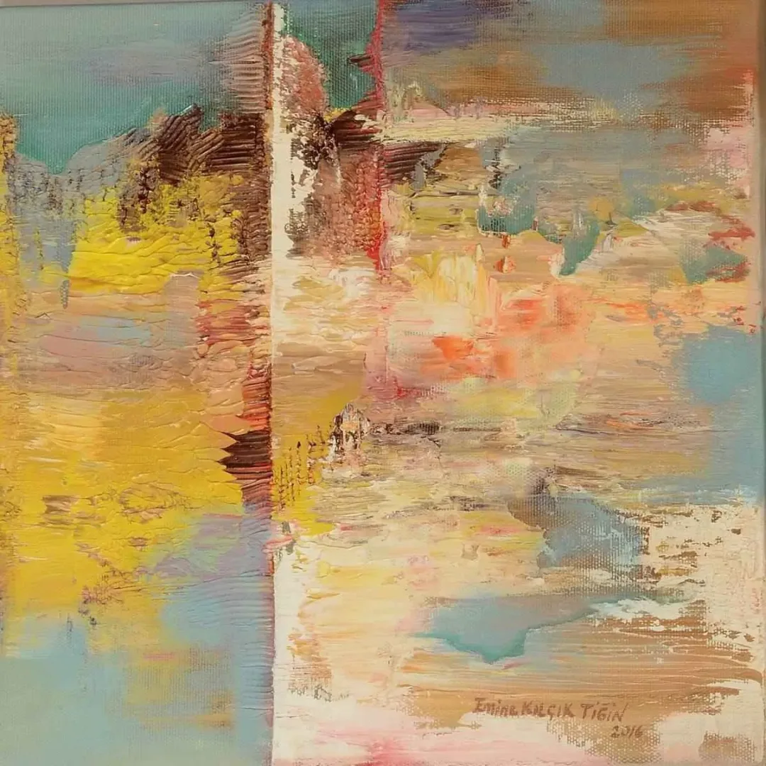 EMİNE KILÇIK TİĞİN — “Değişim”, 2016 "Değişim" eseri EMİNE KILÇIK TİĞİN tarafından 2016 yılında 25x25 cm ölçülerinde Tuval üzeri yağlı boya tekniği ile yapılmıştır.
