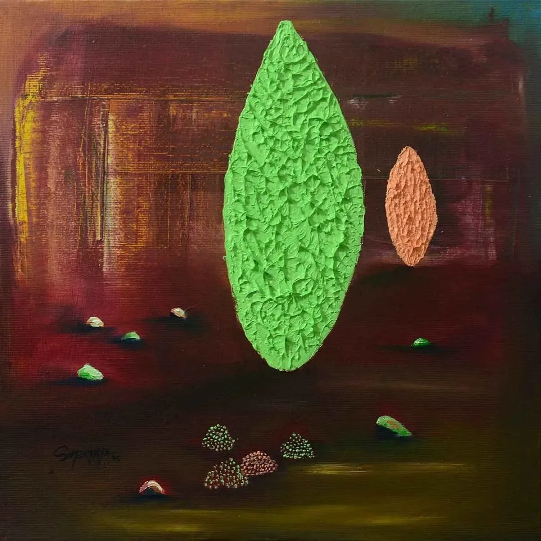 K. SONER KAYA — “Amorf Dünya”, 2016 "Amorf Dünya" eseri K. SONER KAYA tarafından 2016 yılında 25x25 cm ölçülerinde Tuval üzeri karışık teknik tekniği ile yapılmıştır.