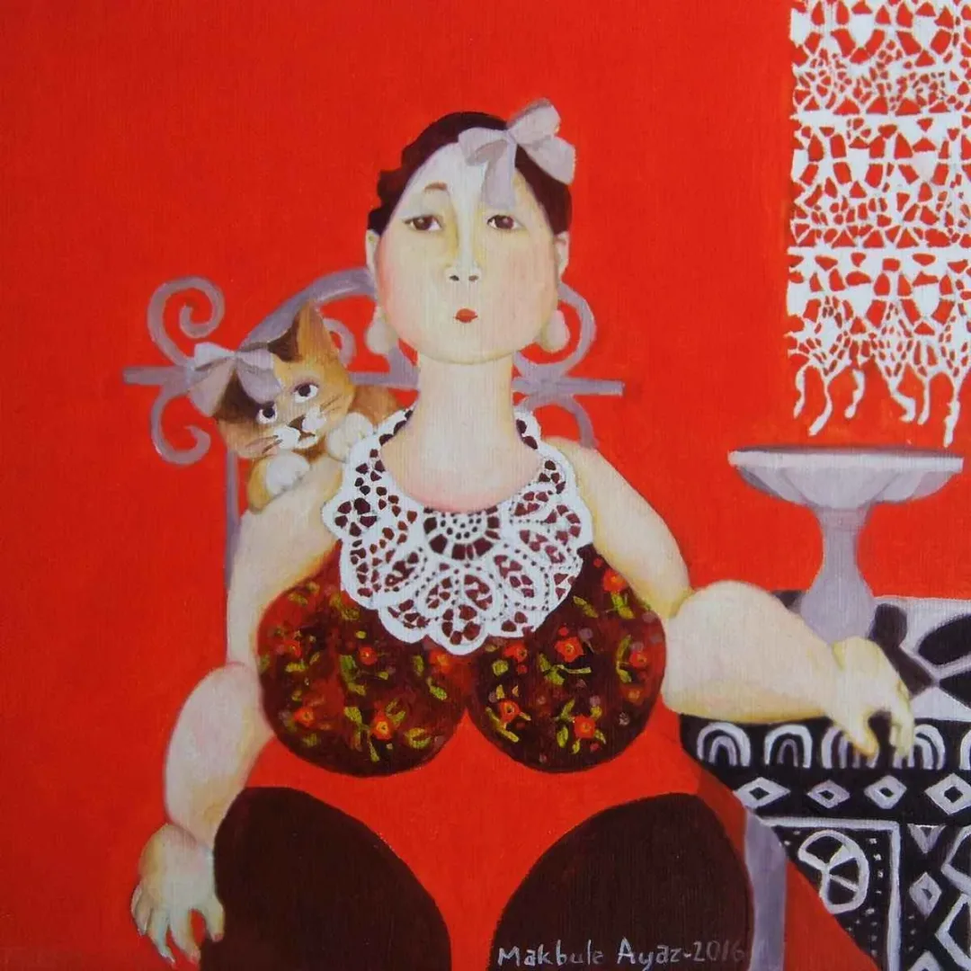 MAKBULE AYAZ — “isimsiz”, 2016 "isimsiz" eseri MAKBULE AYAZ tarafından 2016 yılında 25x25 cm ölçülerinde Tuval üzeri yağlı boya tekniği ile yapılmıştır.