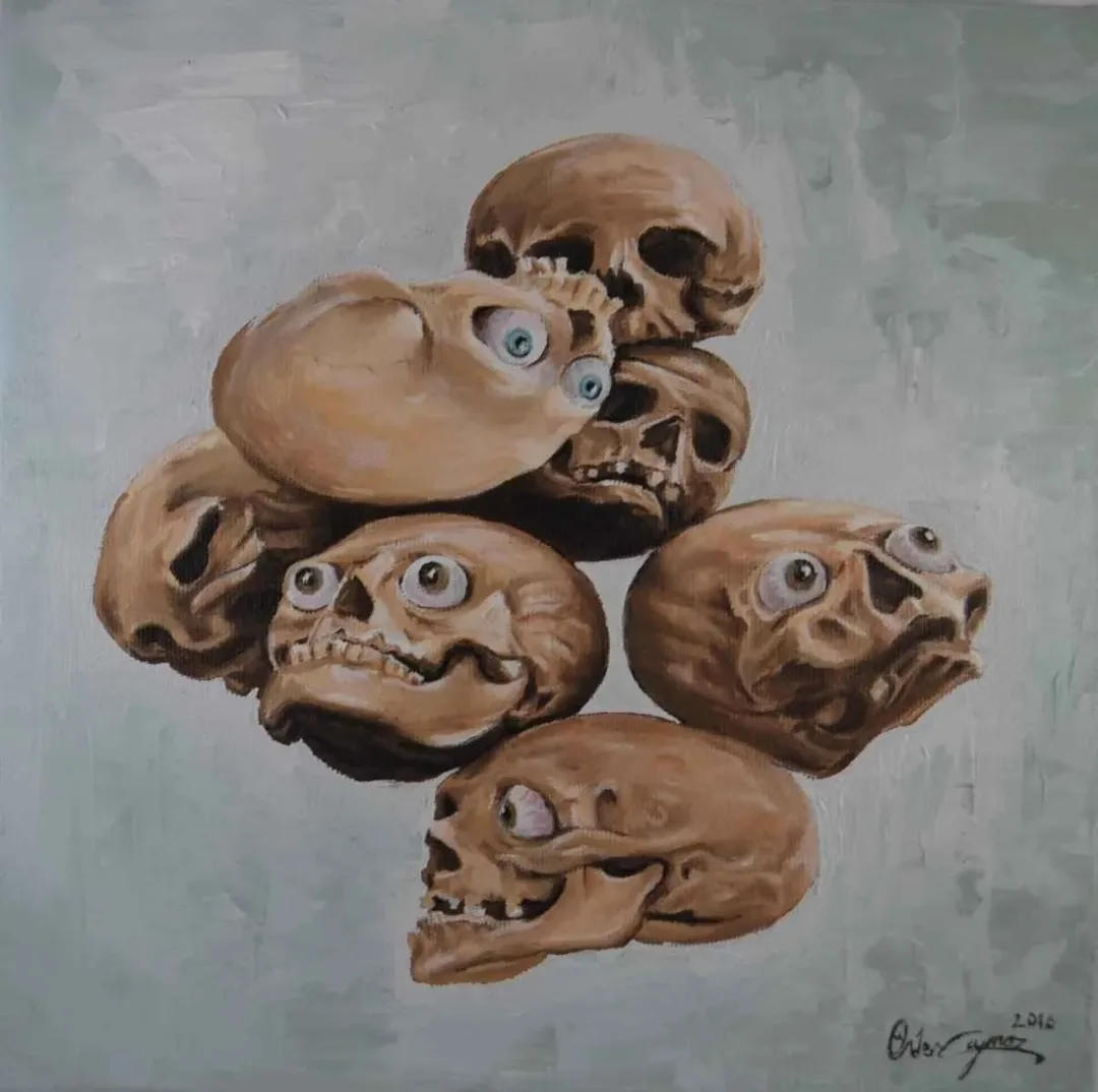 ÖNDER CAYMAZ — “isimsiz”, 2016 "isimsiz" eseri ÖNDER CAYMAZ tarafından 2016 yılında 25x25 cm ölçülerinde Tuval üzeri yağlı boya tekniği ile yapılmıştır.